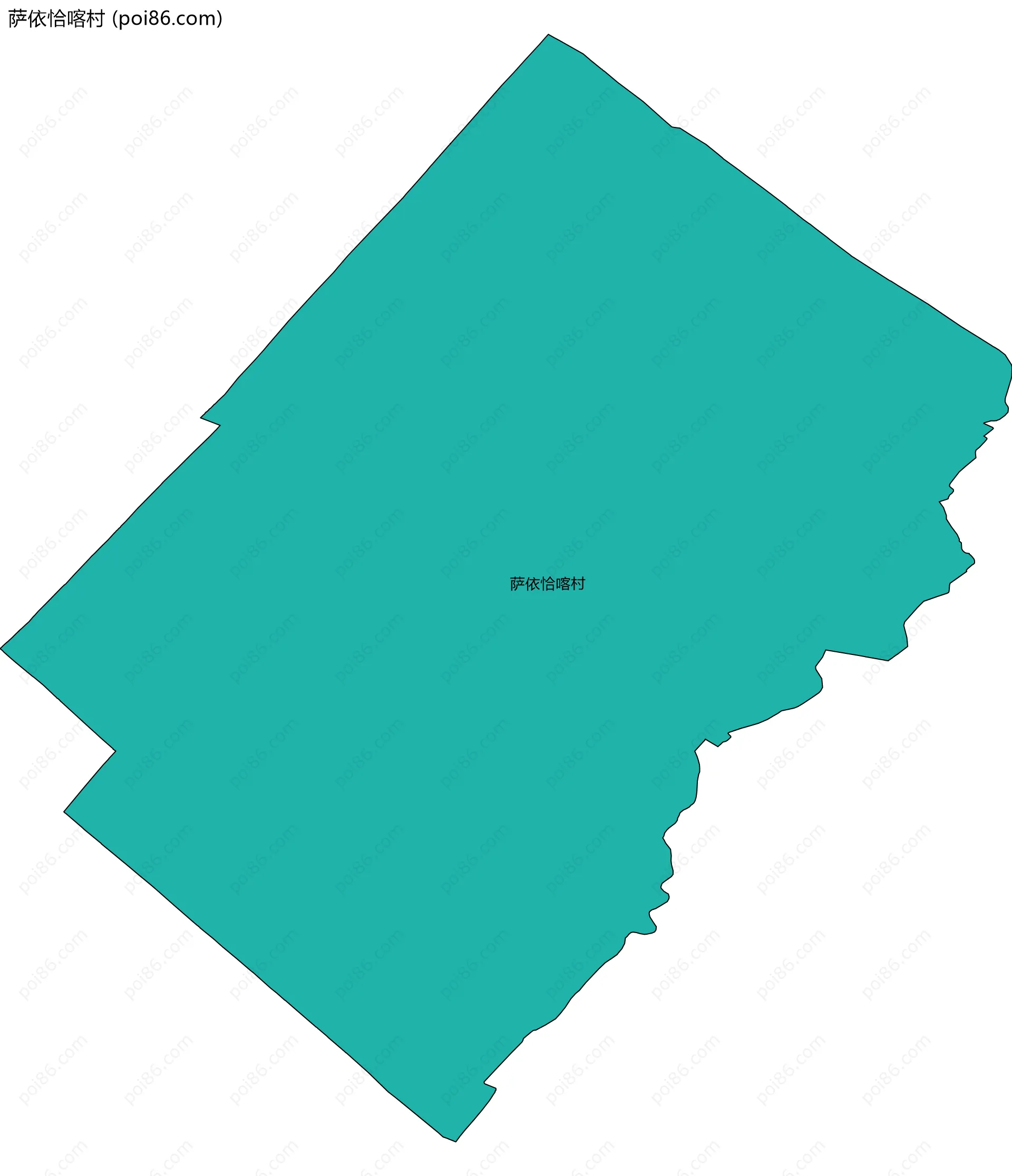 萨依恰喀村边界地图