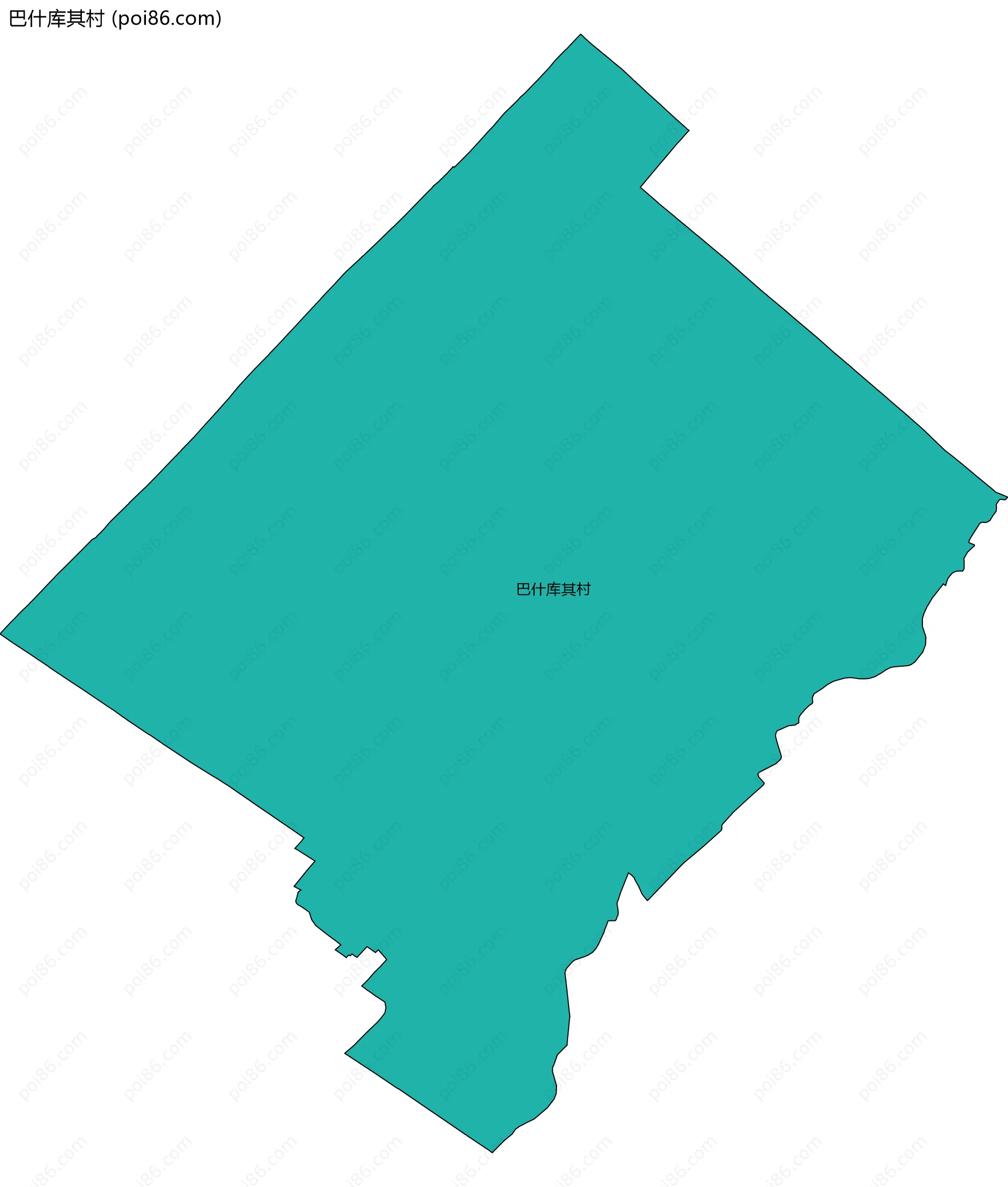 巴什库其村边界地图