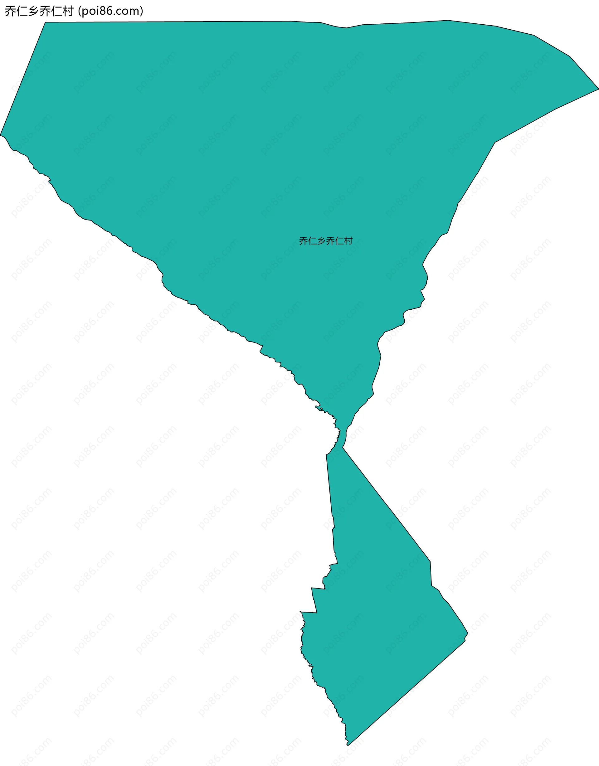 乔仁乡乔仁村边界地图