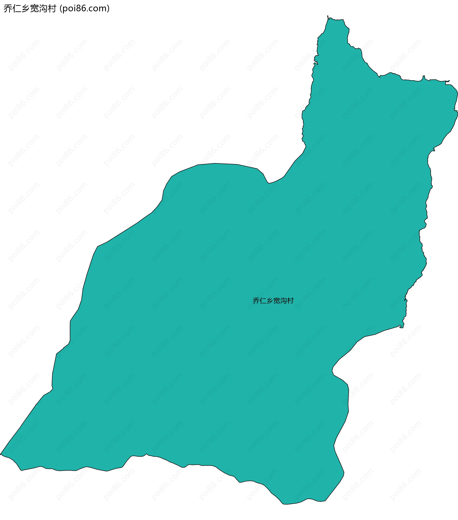 乔仁乡宽沟村边界地图