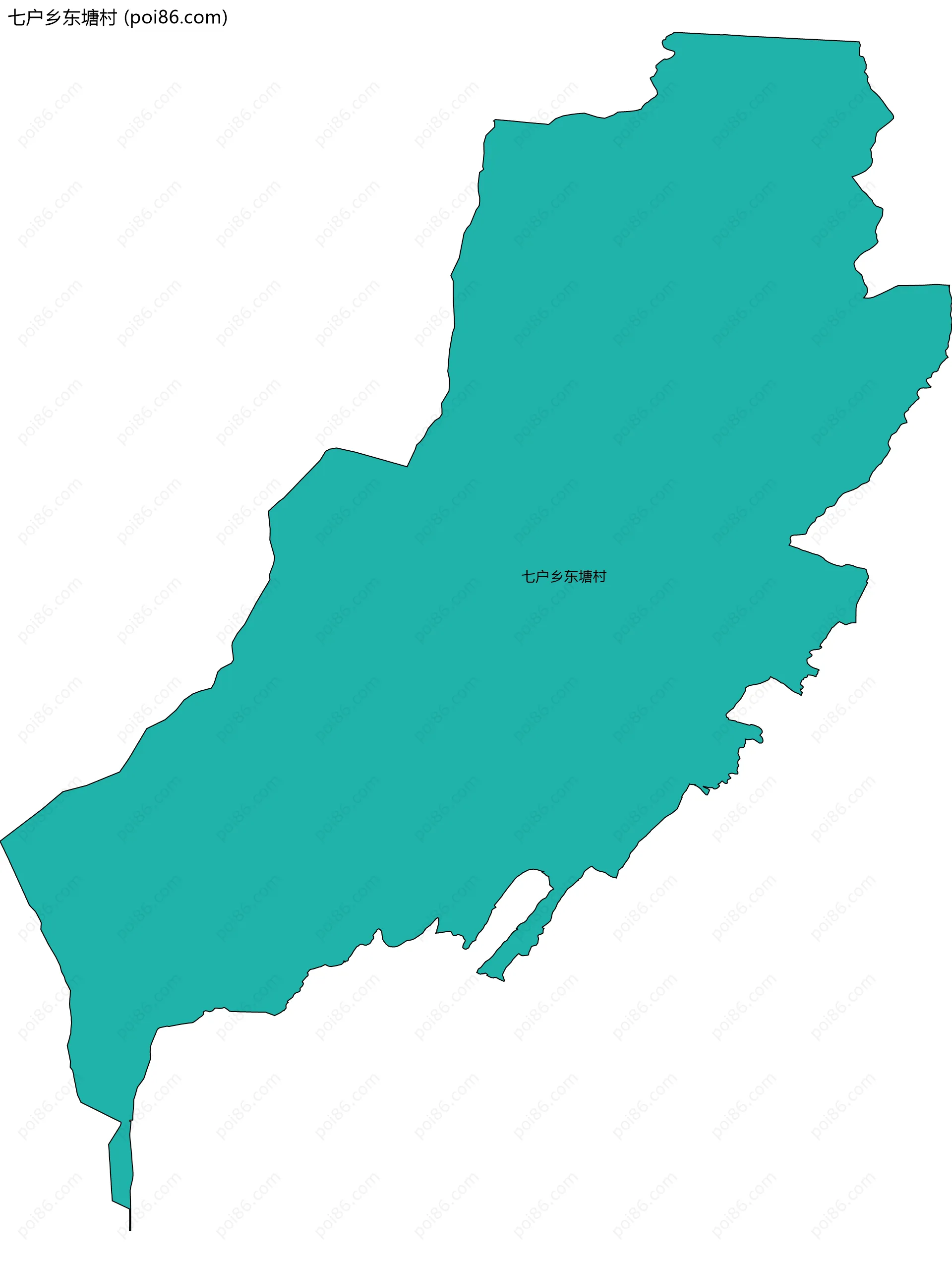 七户乡东塘村边界地图