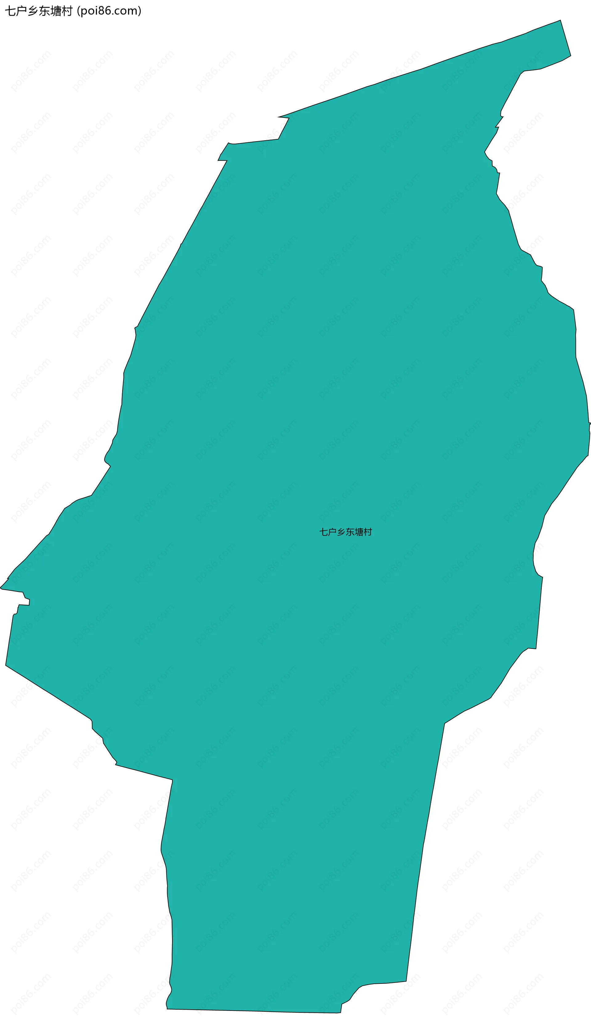 七户乡东塘村边界地图