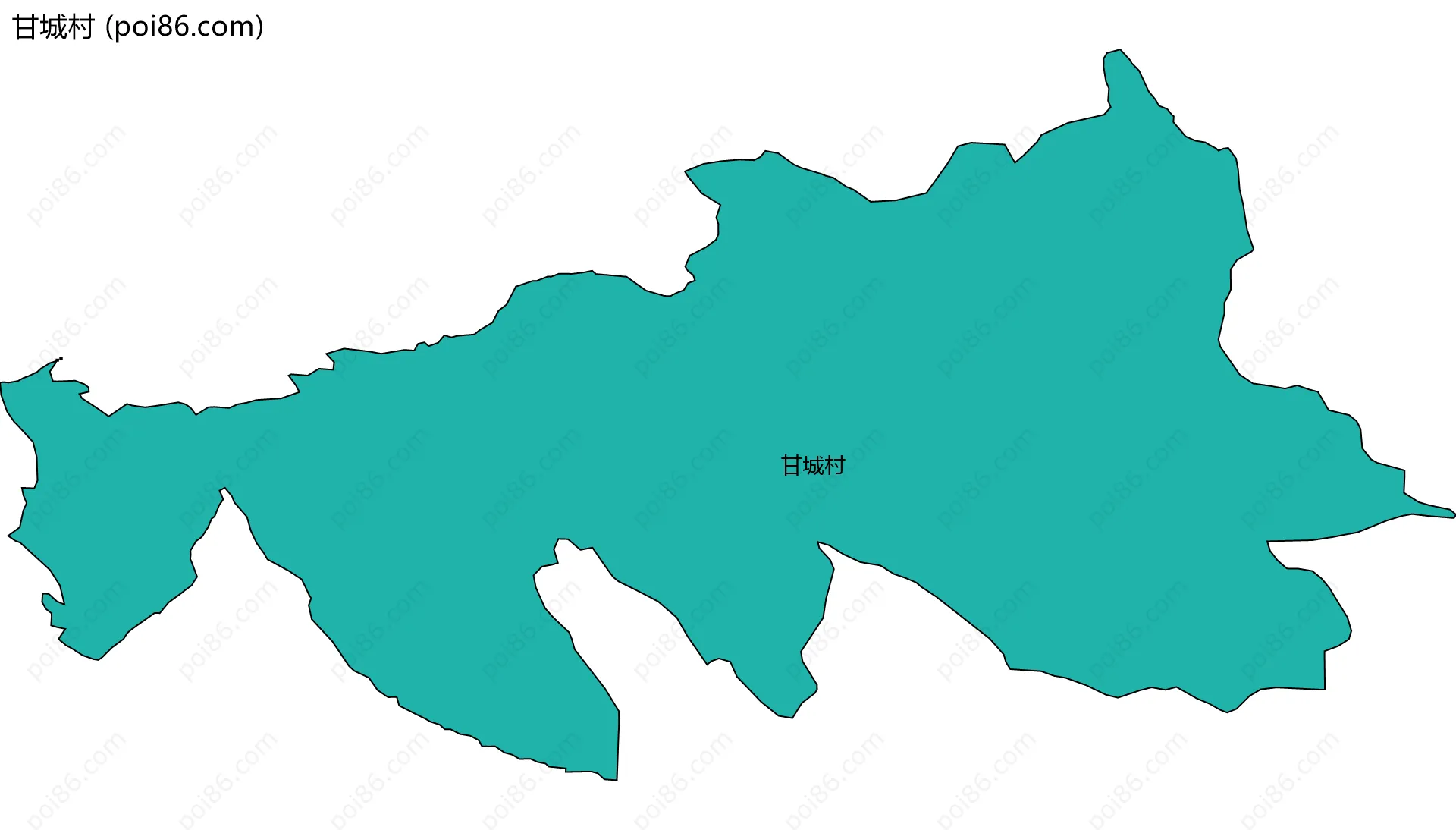 甘城村边界地图