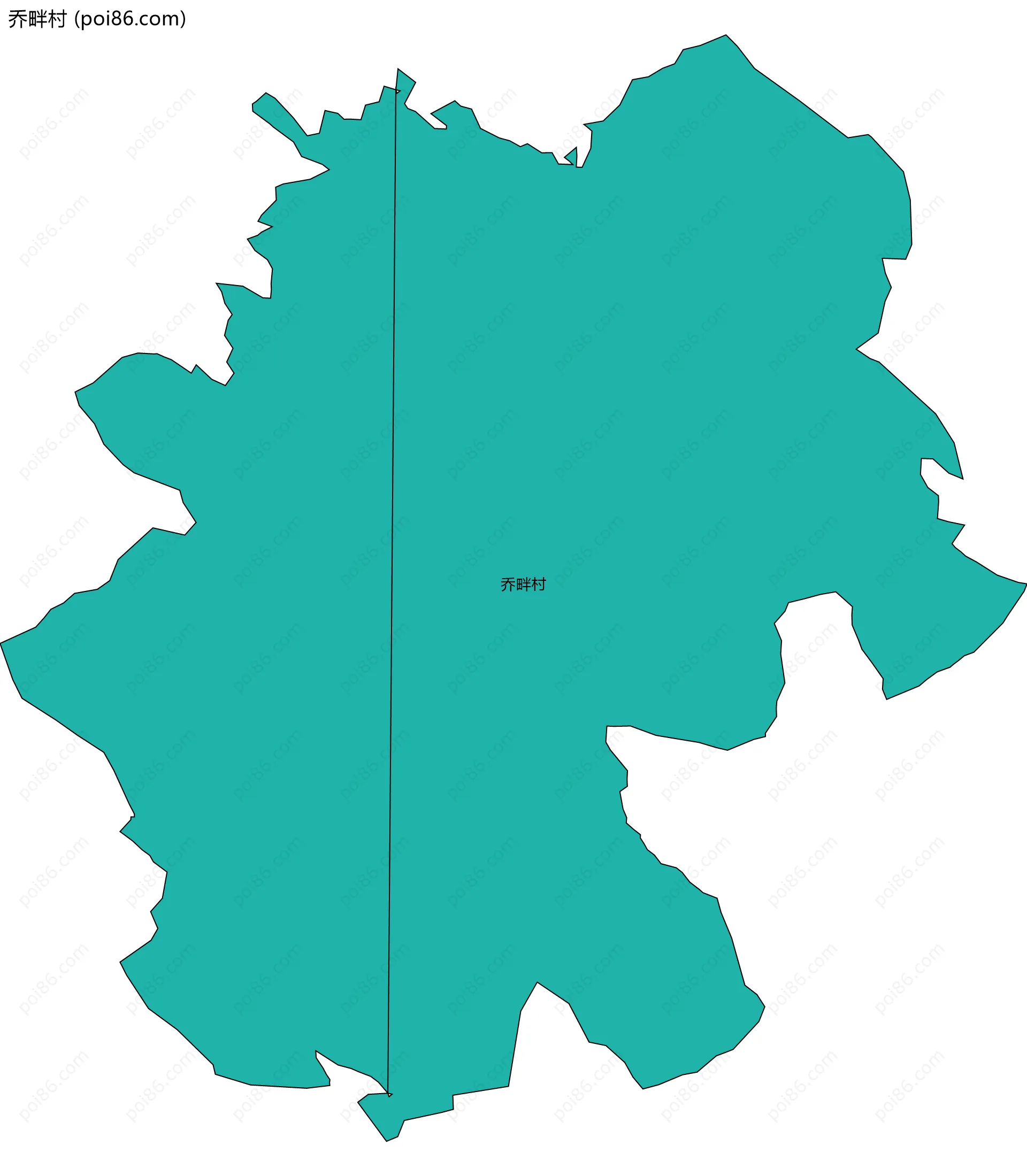 乔畔村边界地图