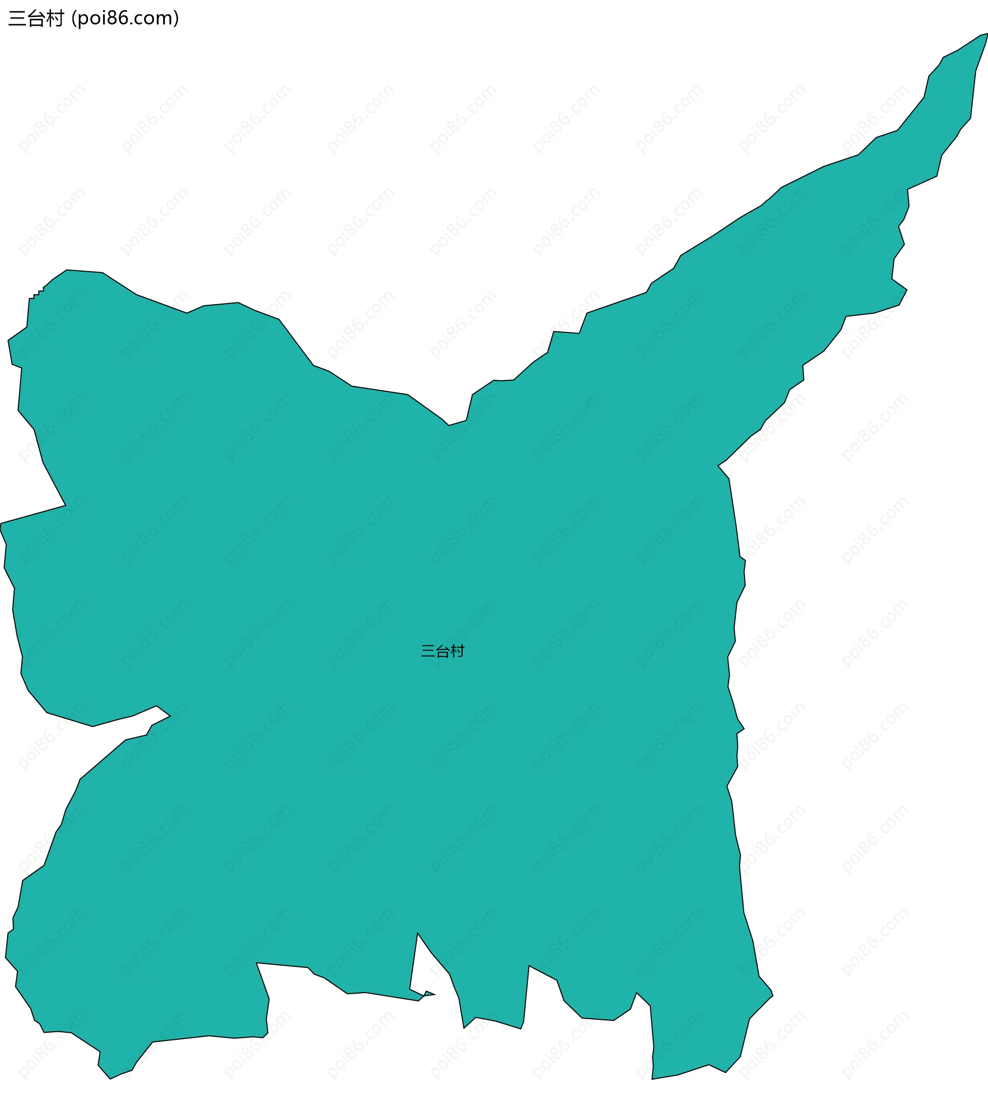 三台村边界地图