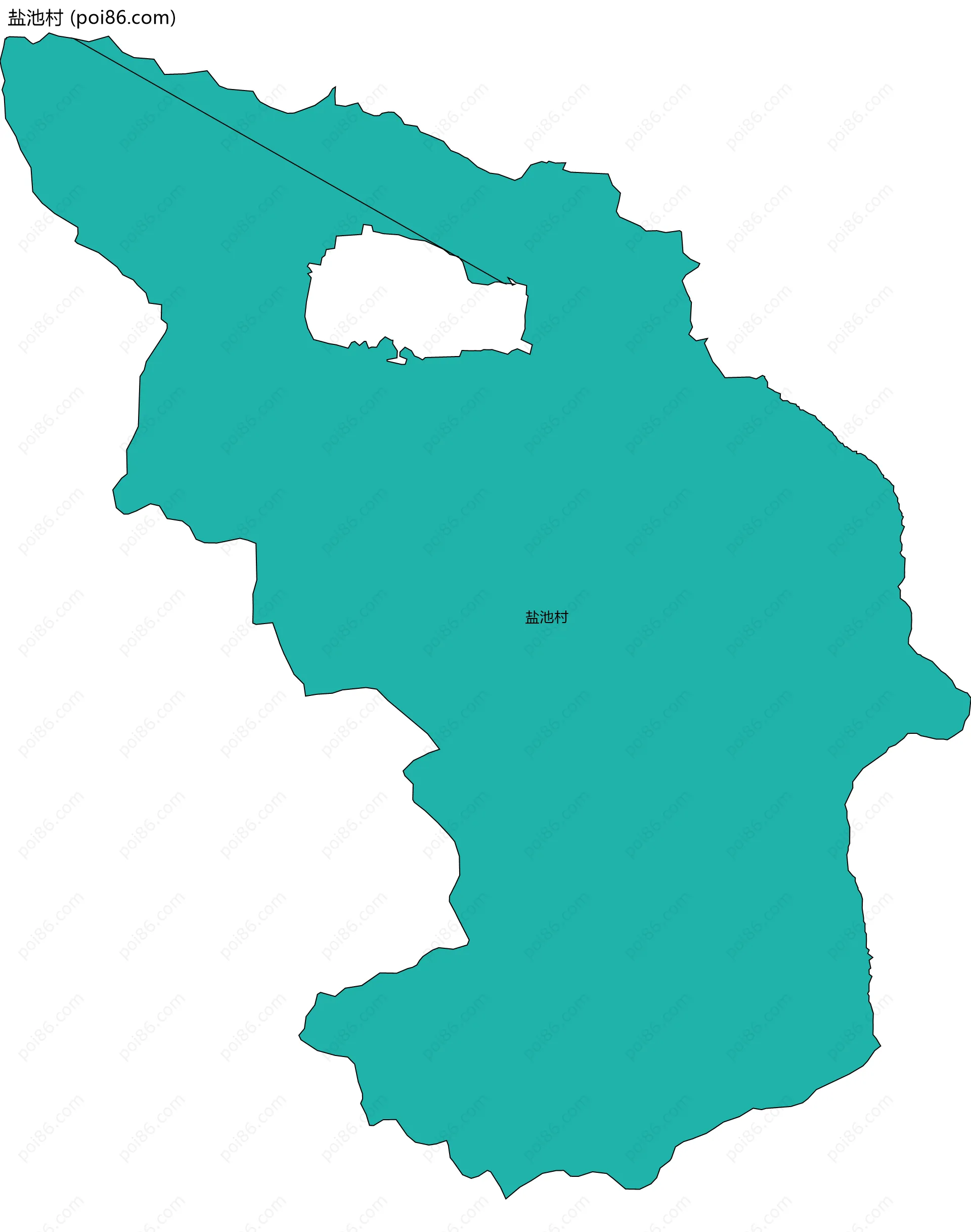 盐池村边界地图