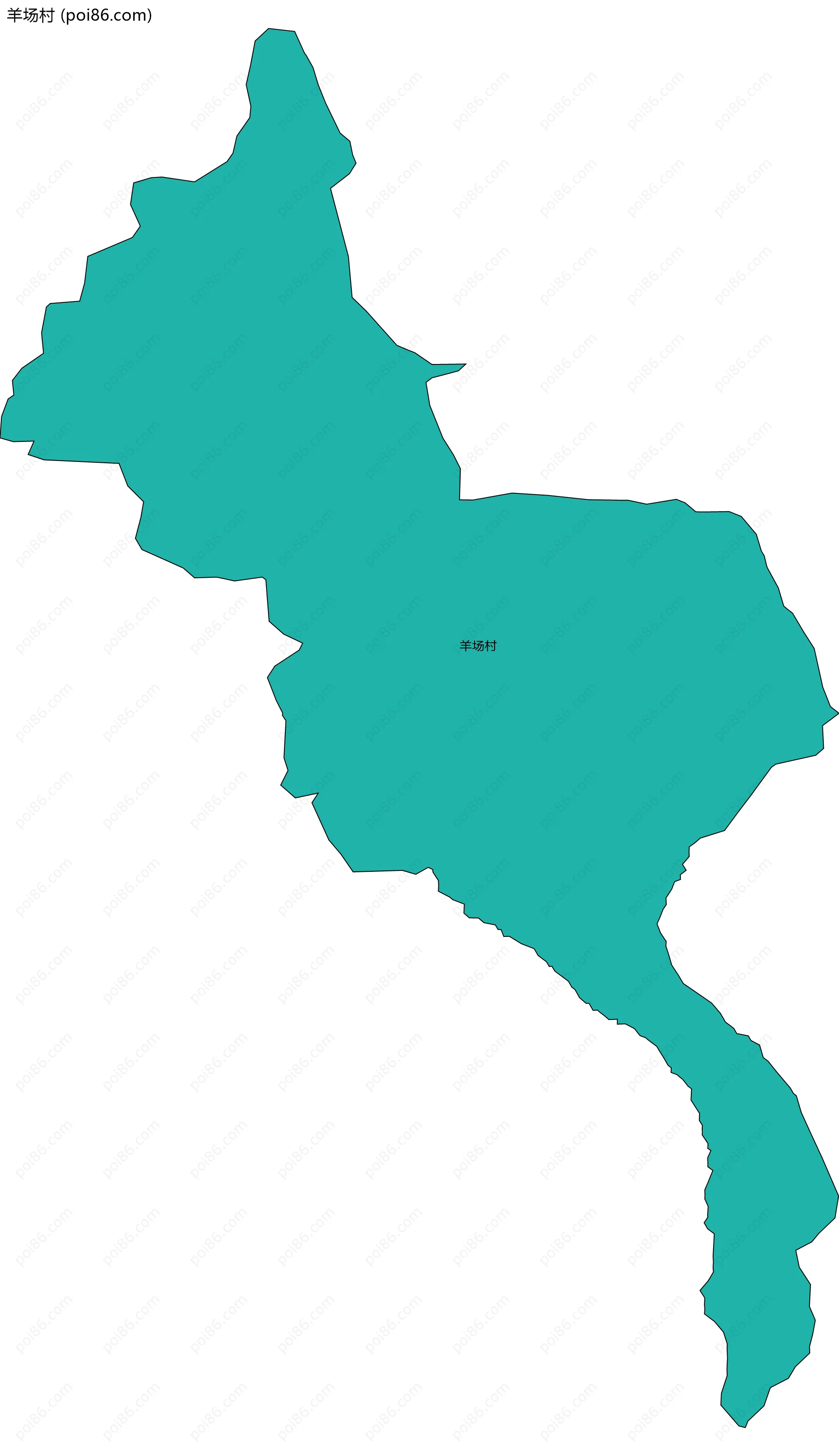 羊场村边界地图