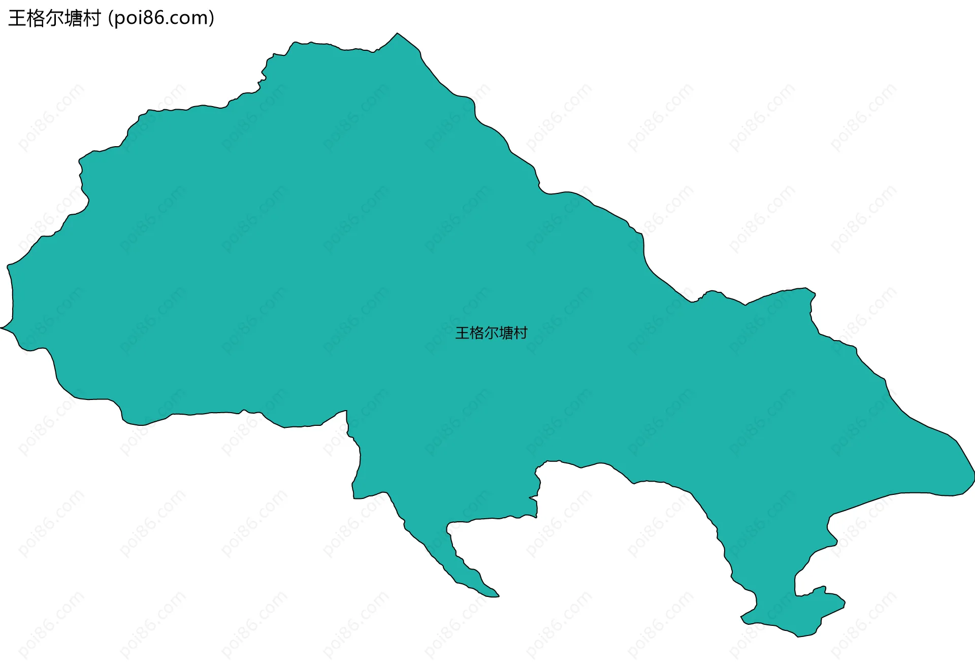 王格尔塘村边界地图