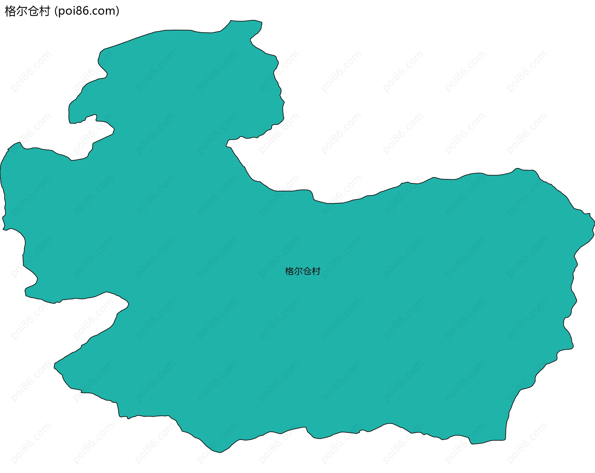 格尔仓村边界地图