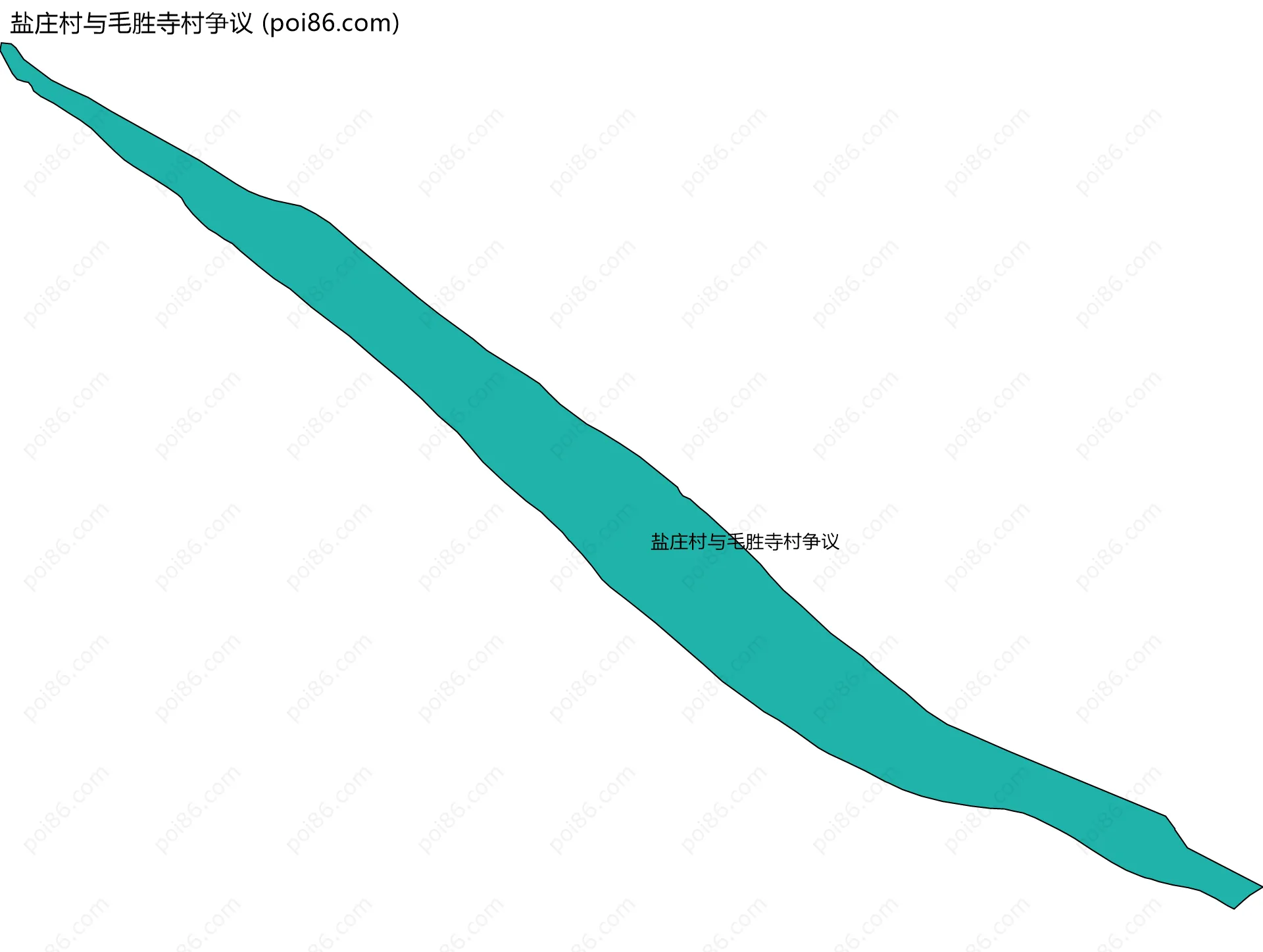 盐庄村与毛胜寺村争议边界地图
