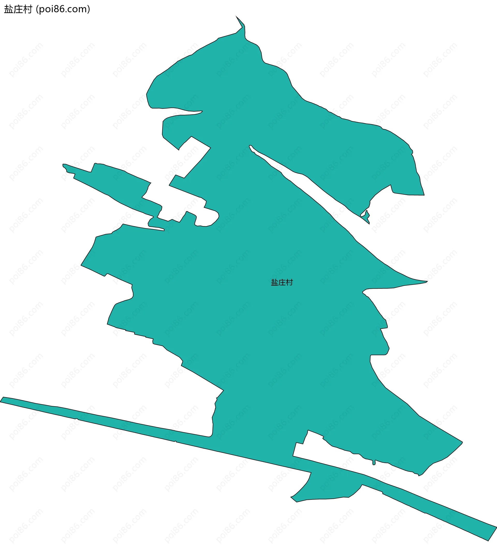 盐庄村边界地图