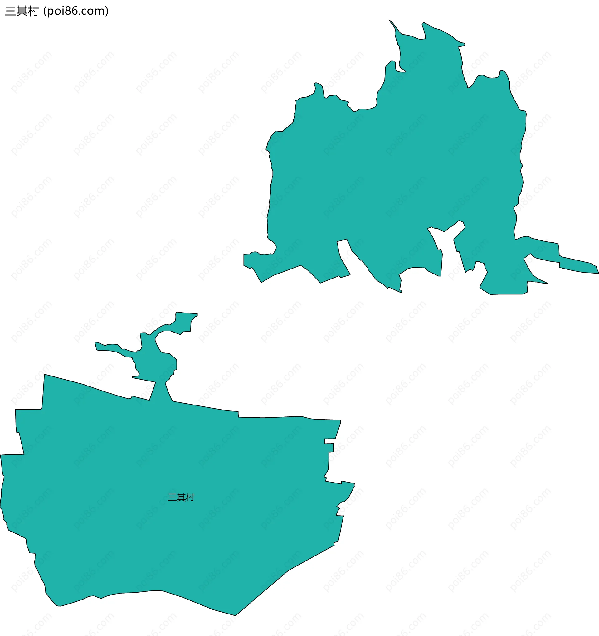 三其村边界地图