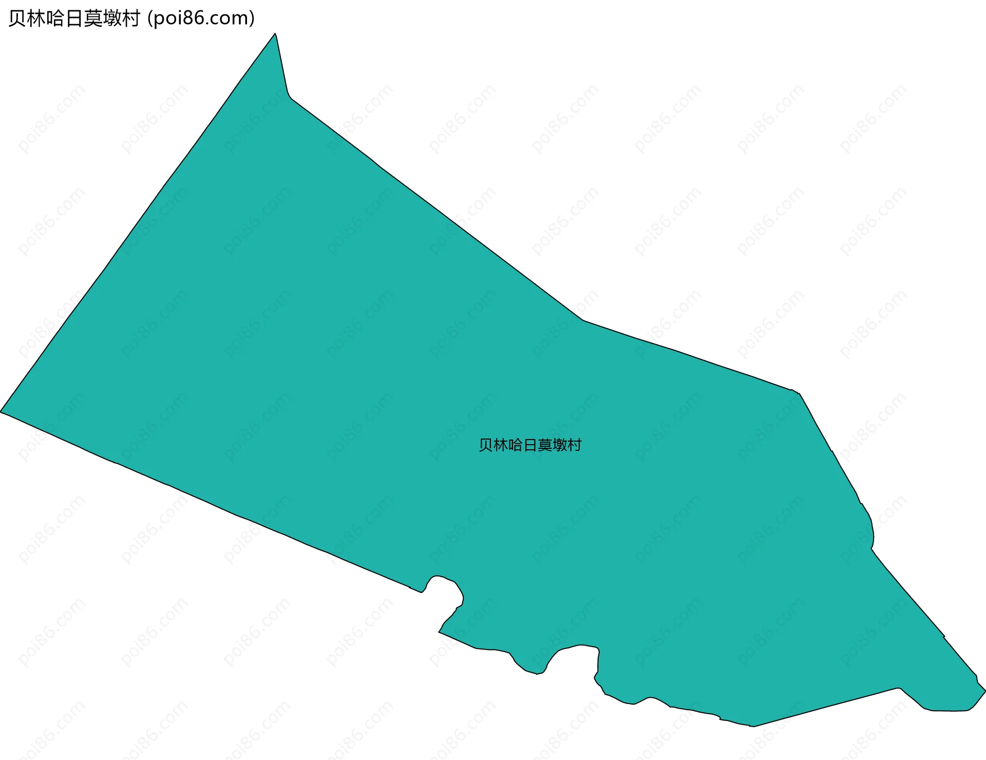 贝林哈日莫墩村边界地图