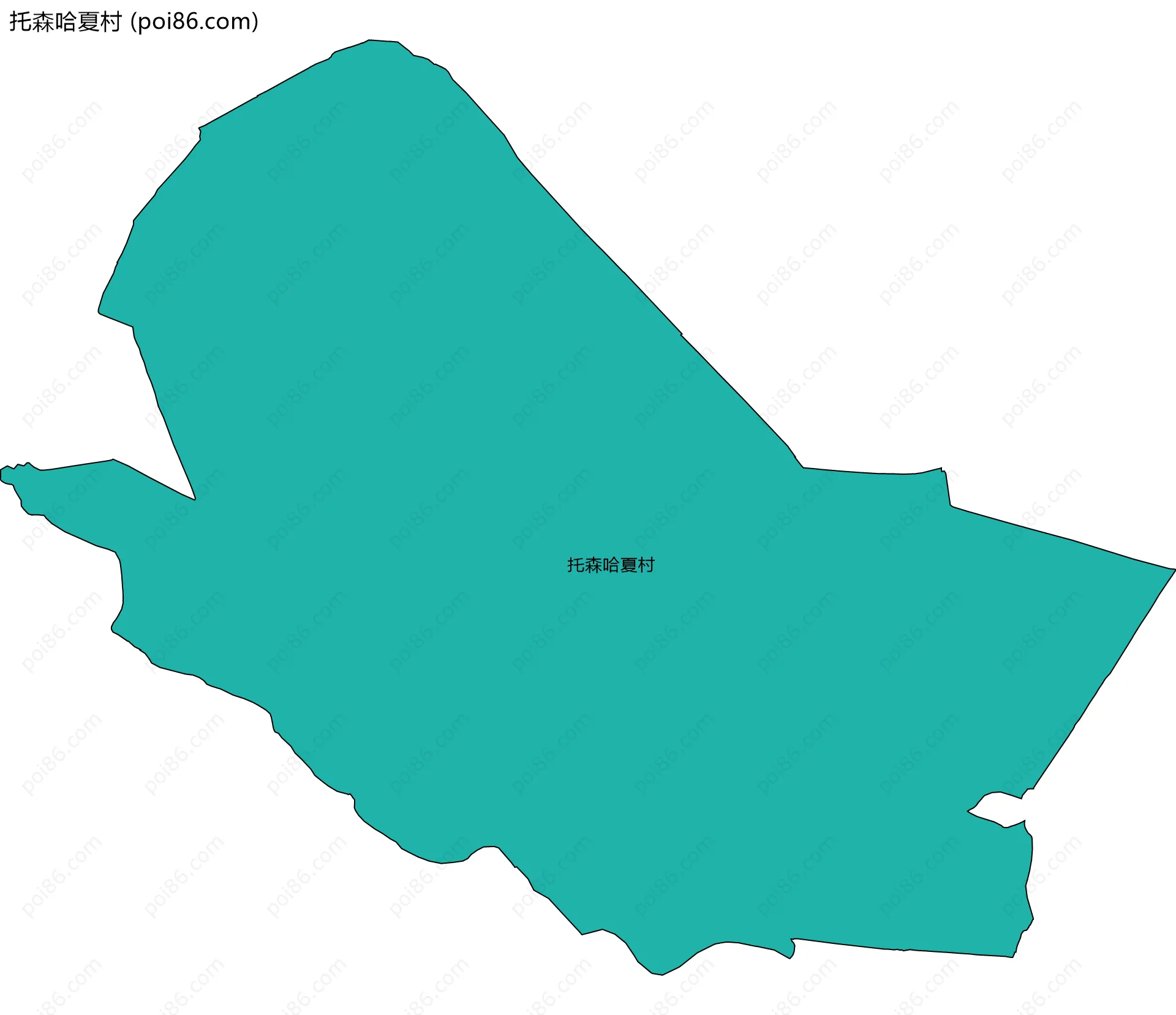 托森哈夏村边界地图