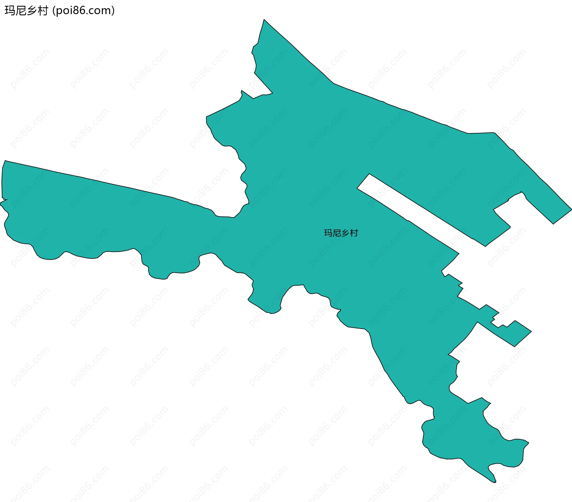玛尼乡村边界地图