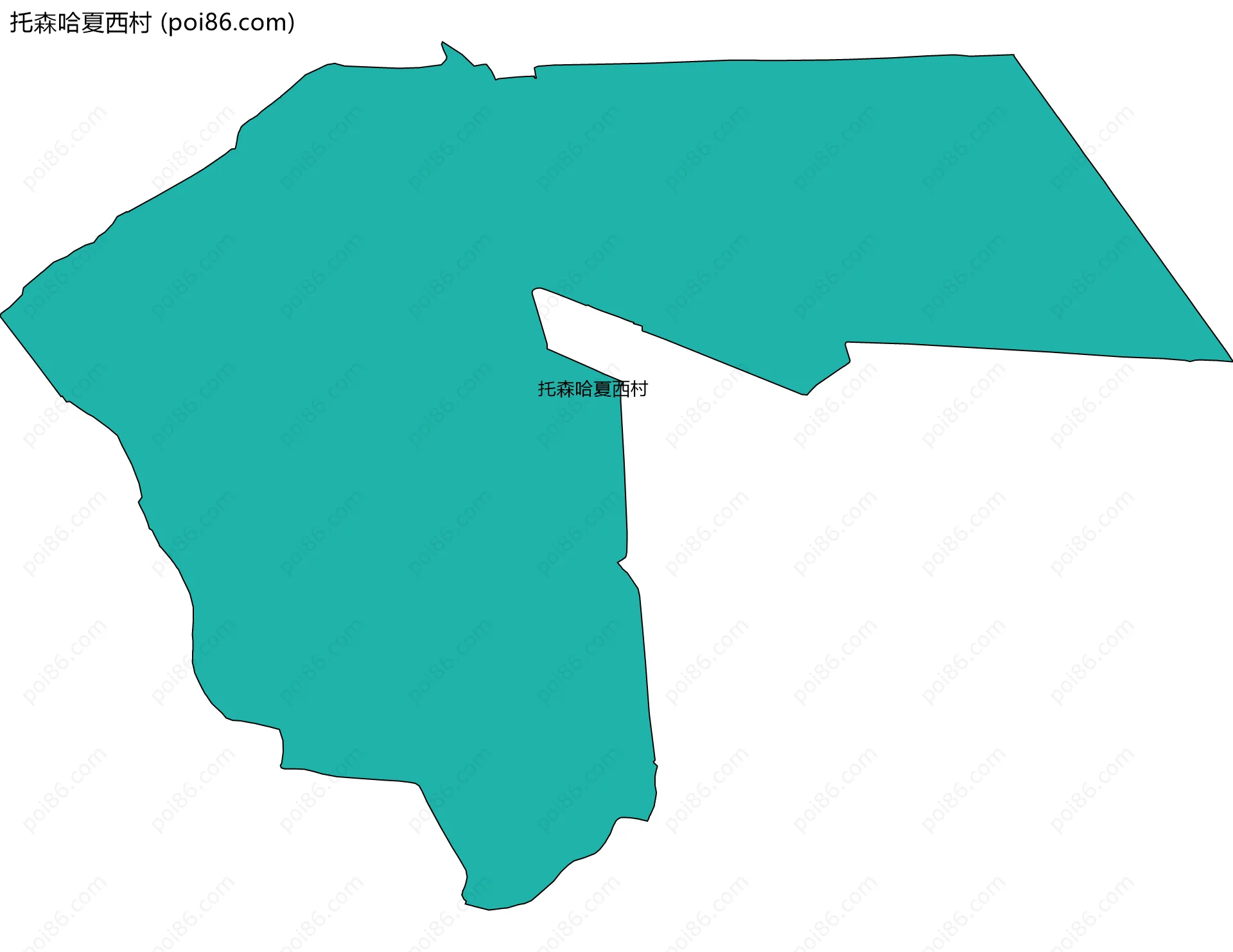 托森哈夏西村边界地图