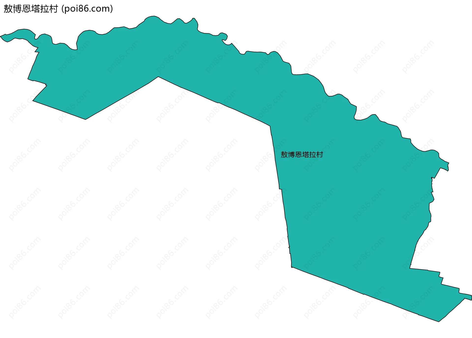 敖博恩塔拉村边界地图