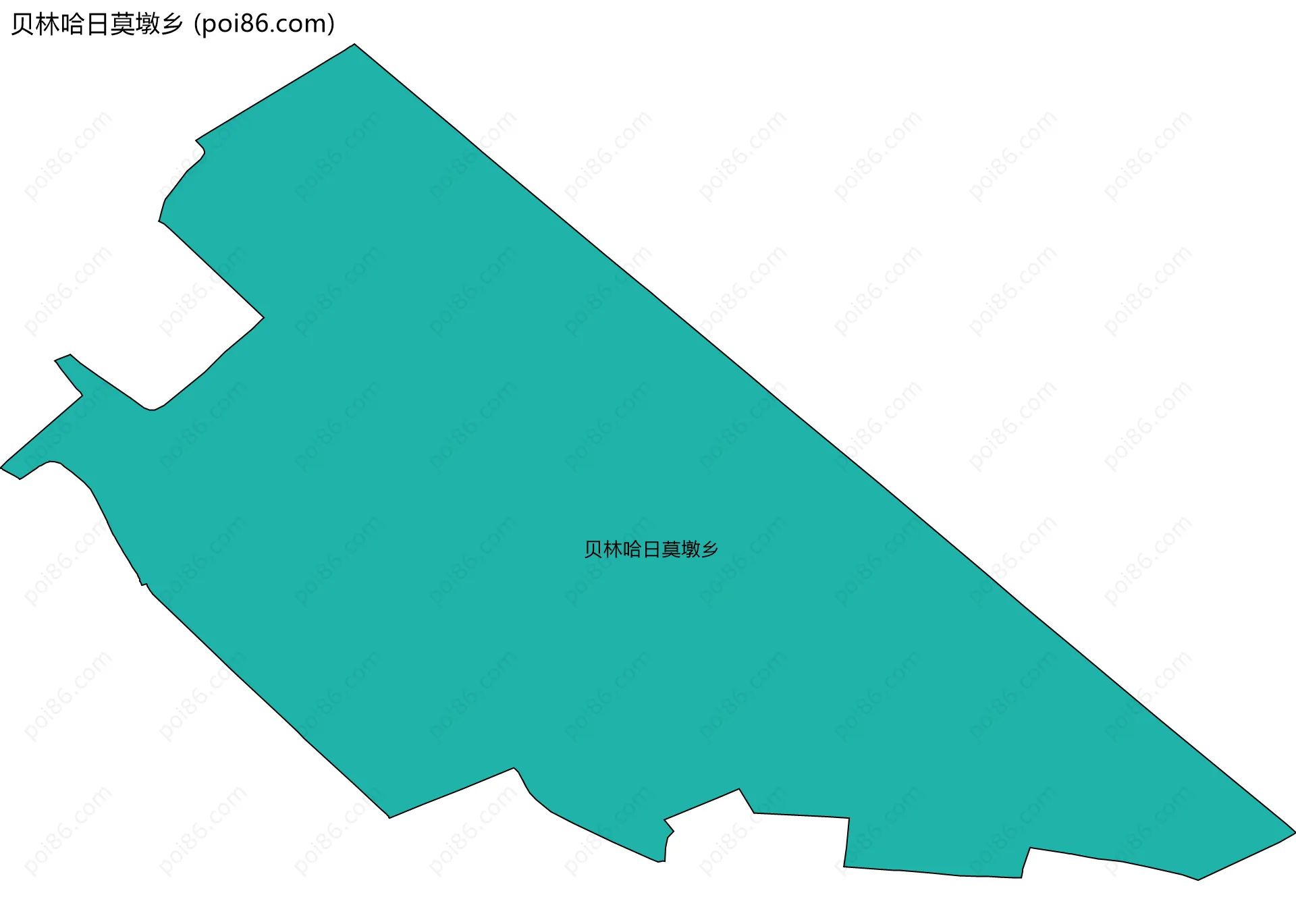 贝林哈日莫墩乡边界地图