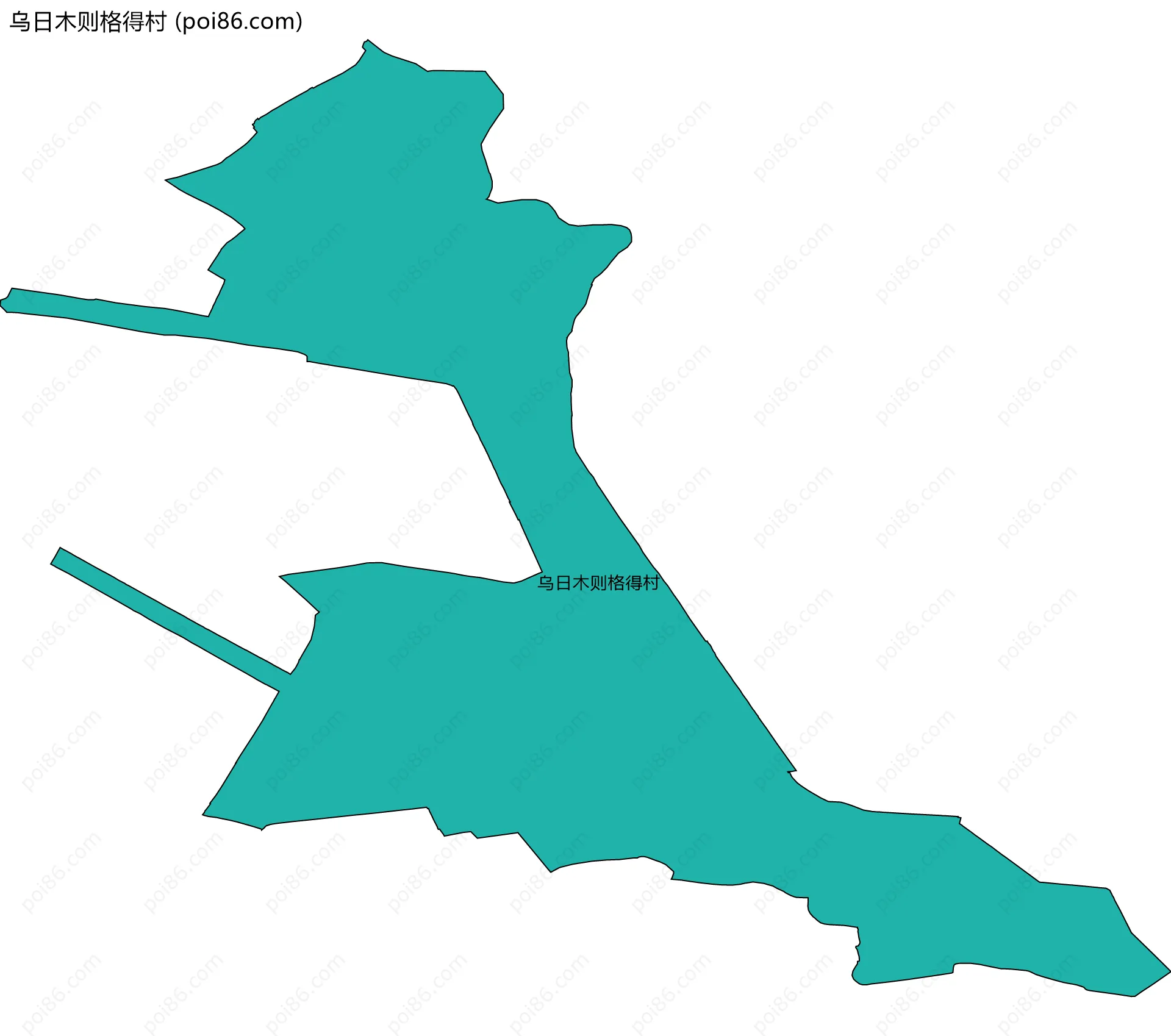 乌日木则格得村边界地图