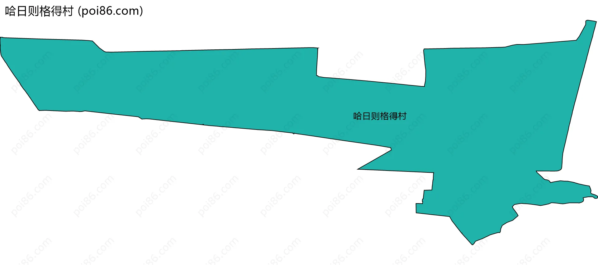 哈日则格得村边界地图