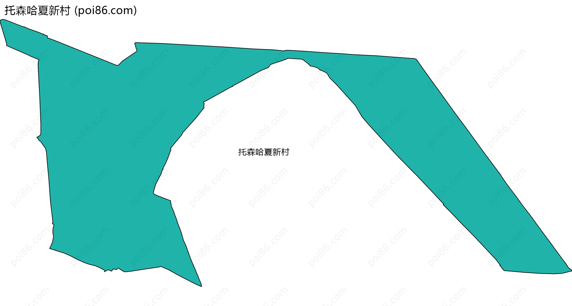 托森哈夏新村边界地图