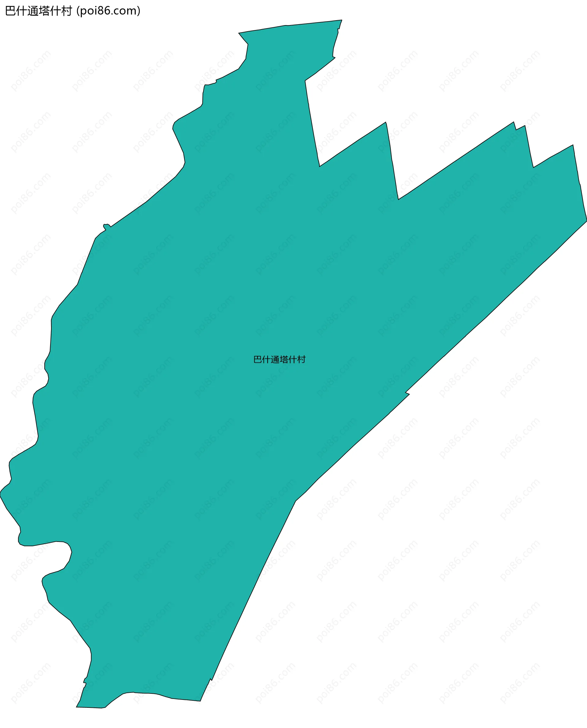 巴什通塔什村边界地图