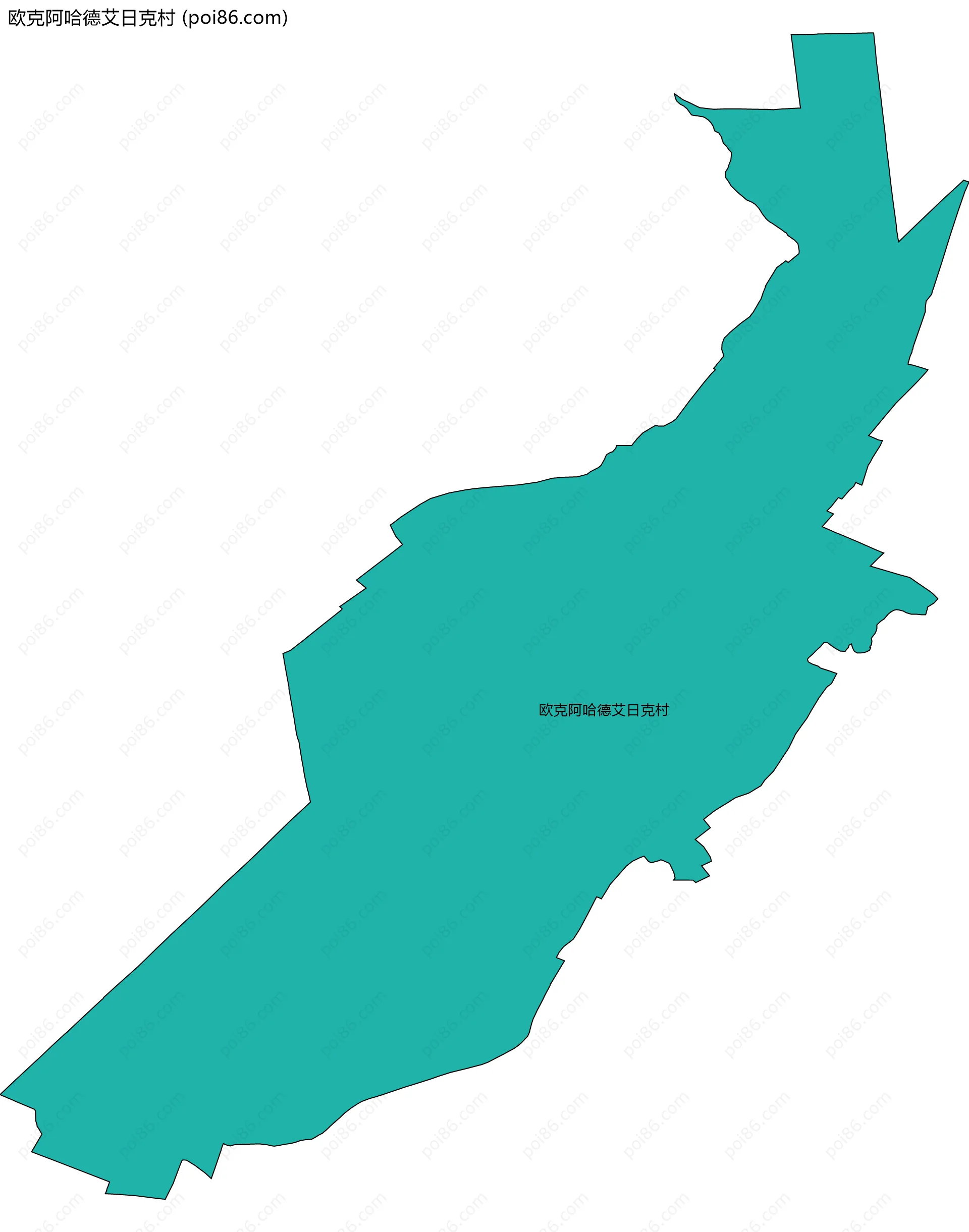 欧克阿哈德艾日克村边界地图