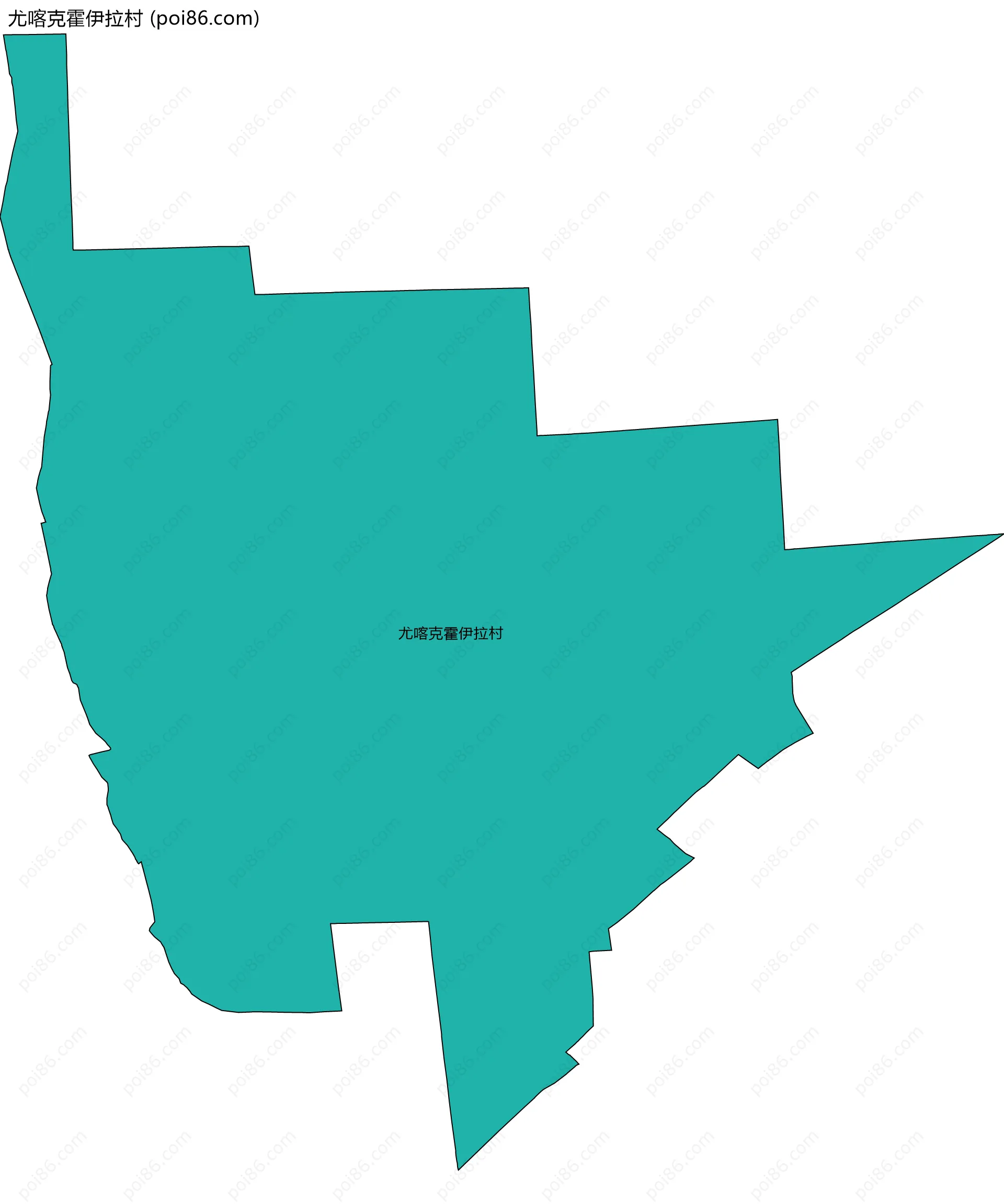 尤喀克霍伊拉村边界地图