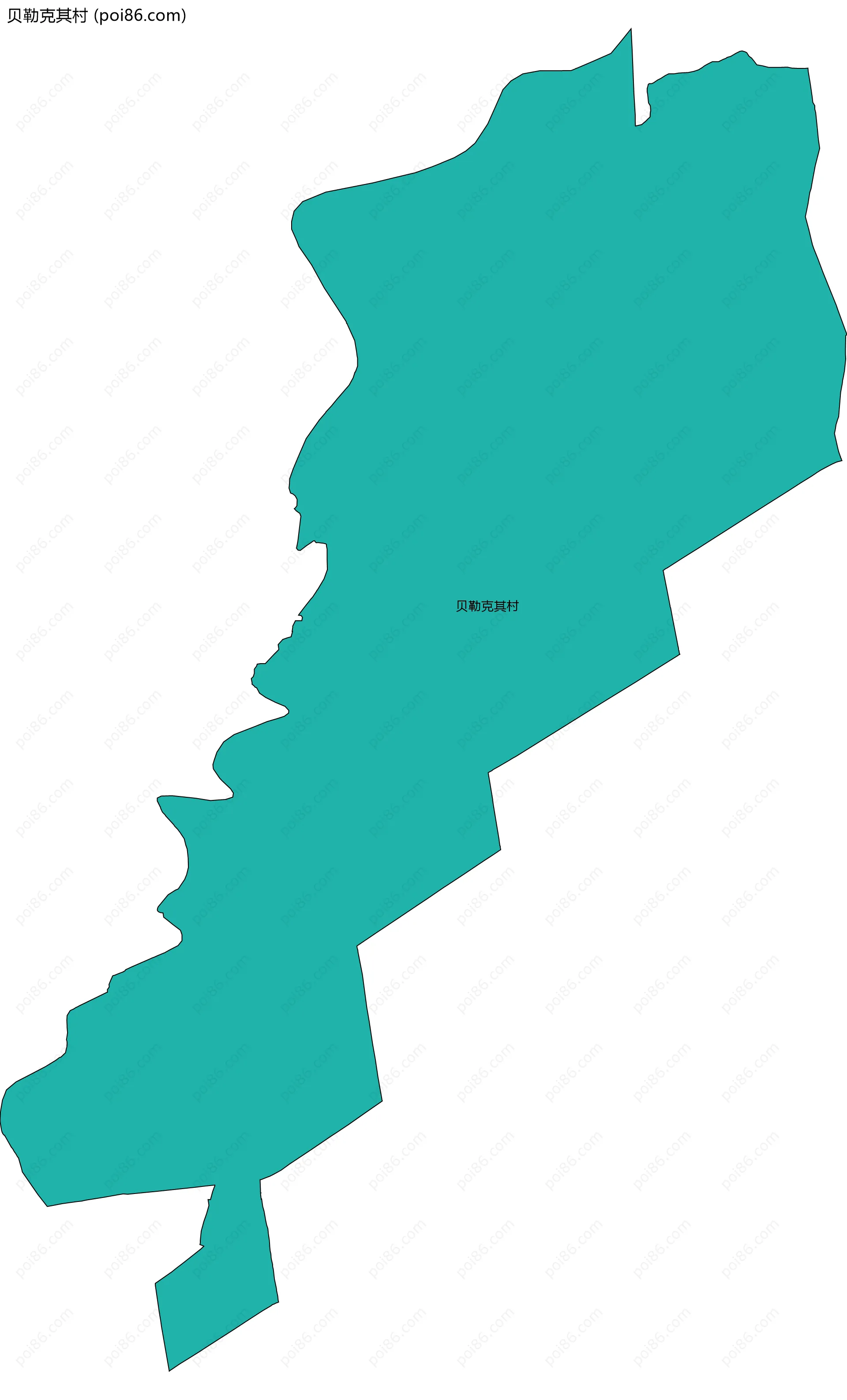 贝勒克其村边界地图