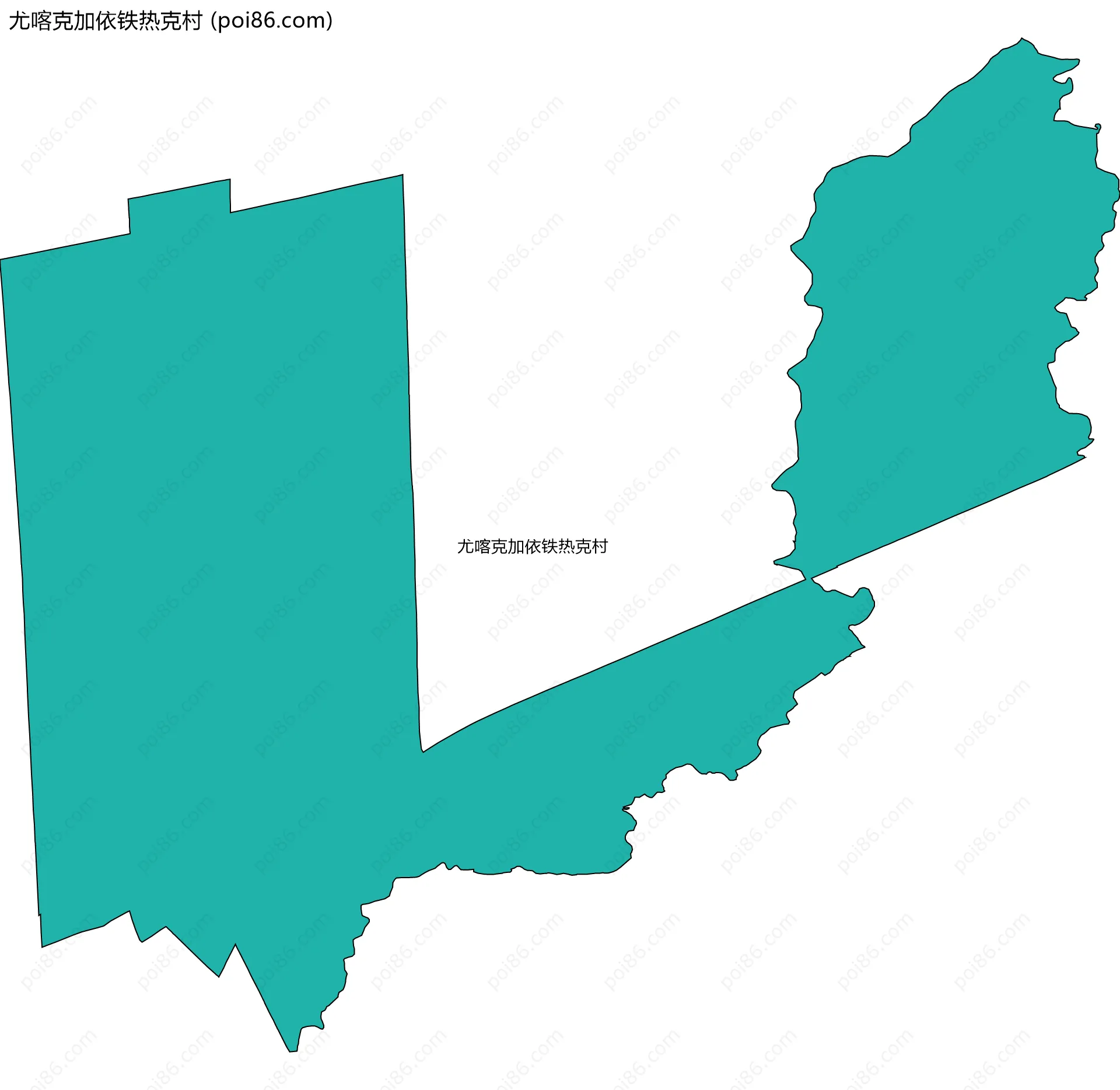 尤喀克加依铁热克村边界地图
