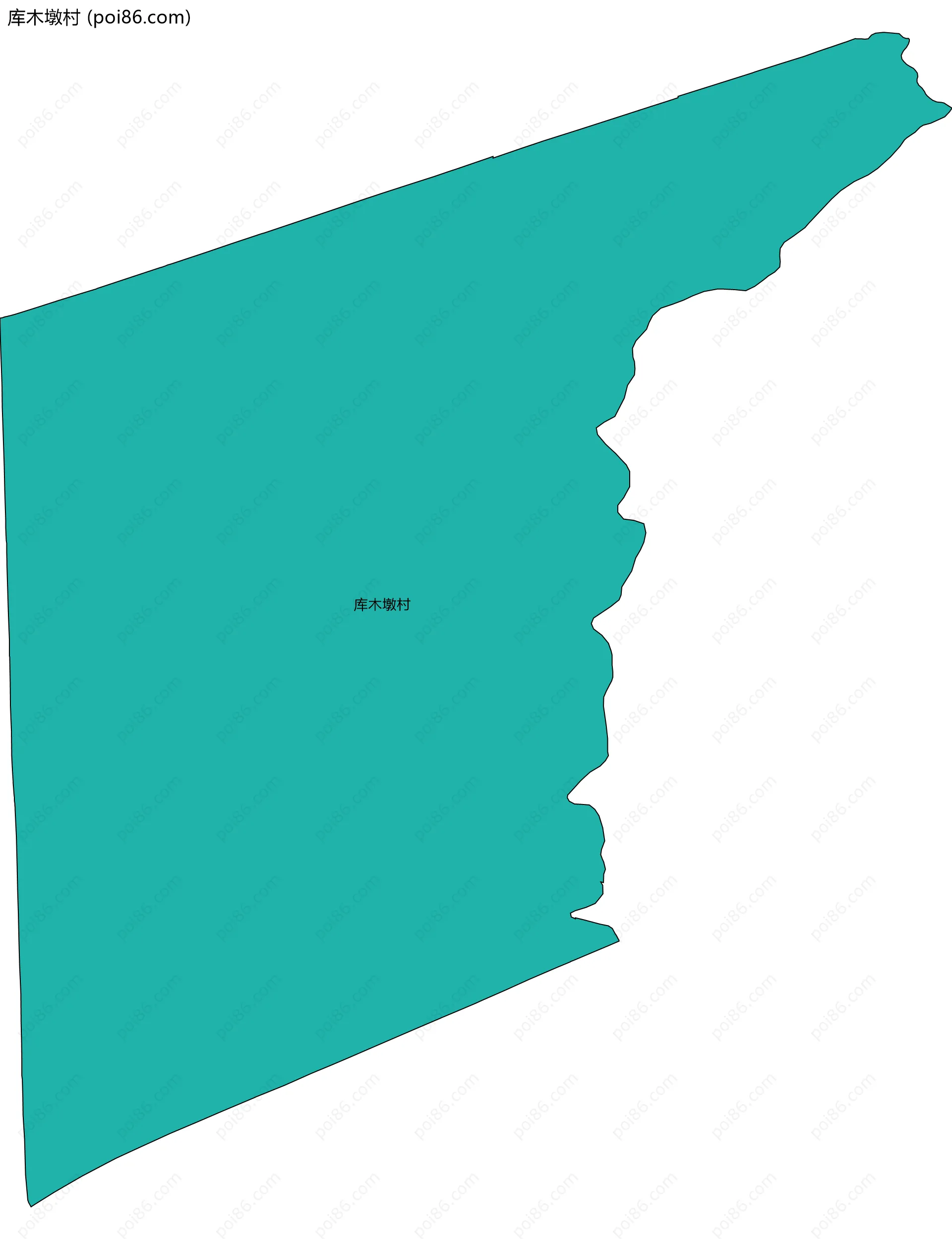 库木墩村边界地图