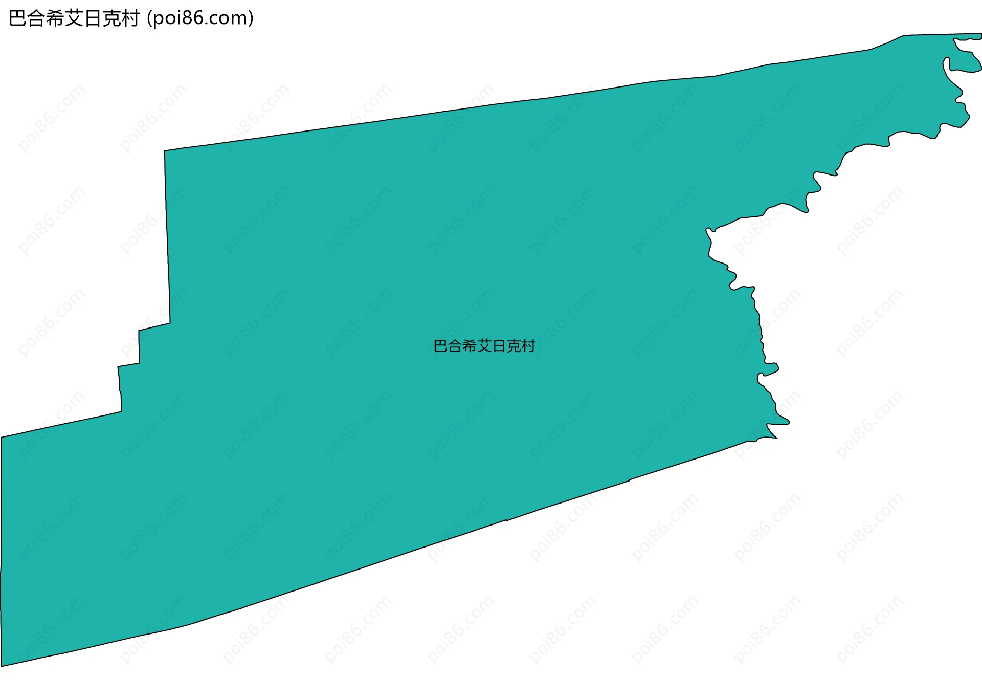 巴合希艾日克村边界地图