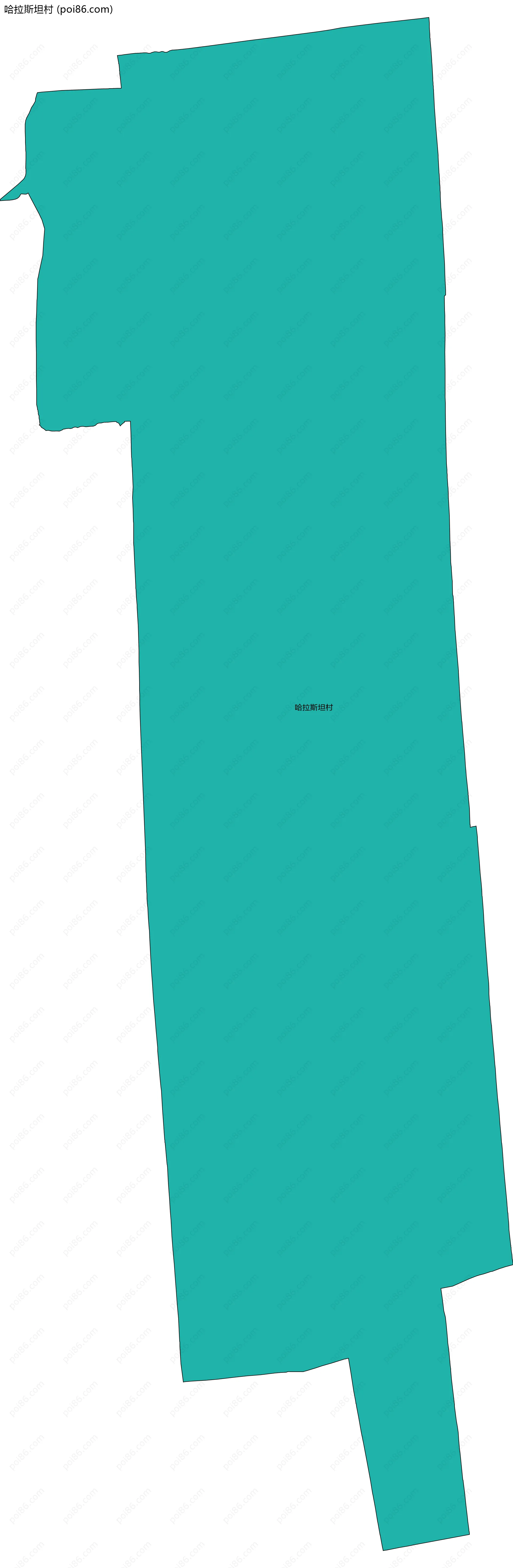 哈拉斯坦村边界地图