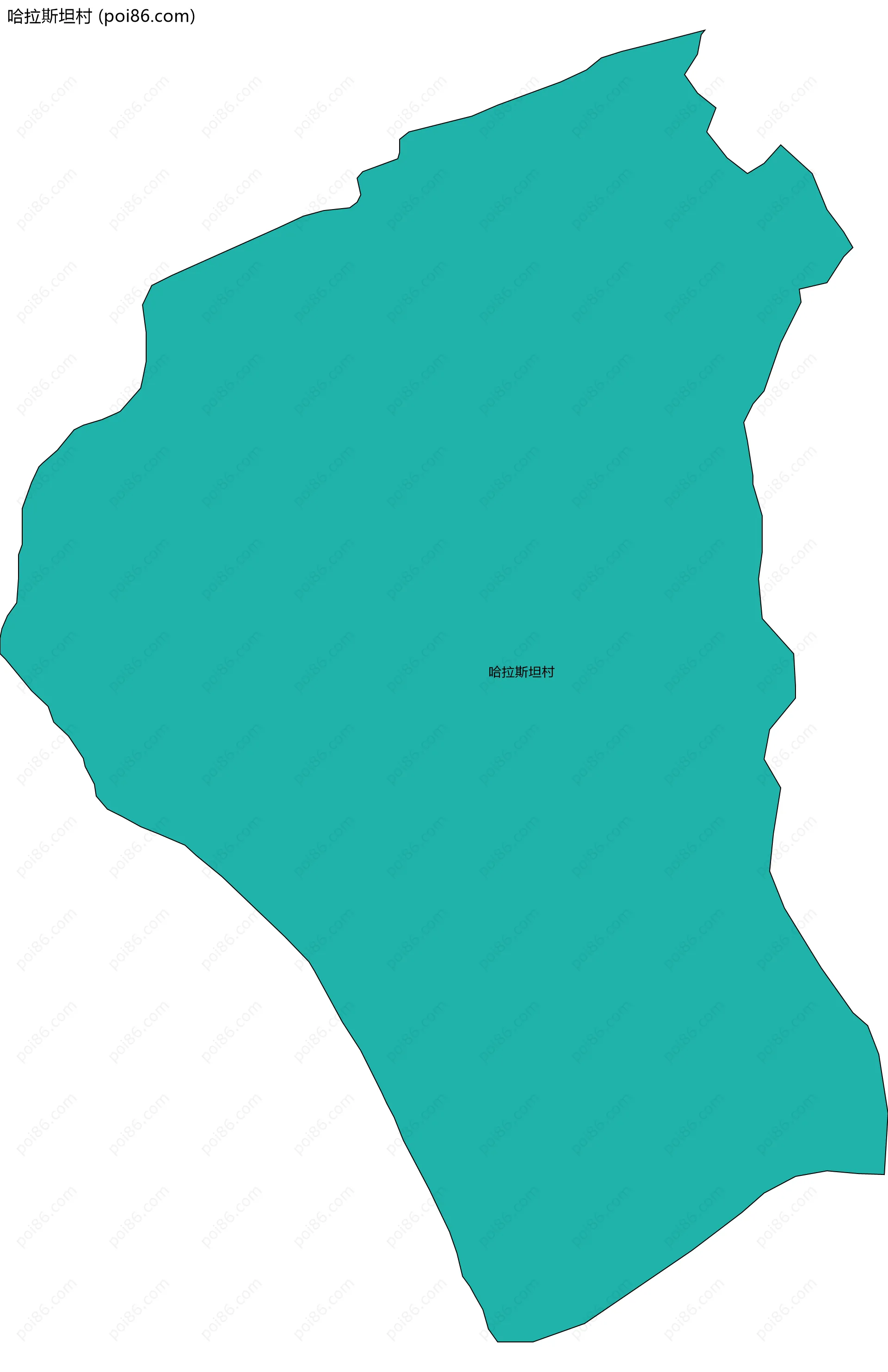哈拉斯坦村边界地图