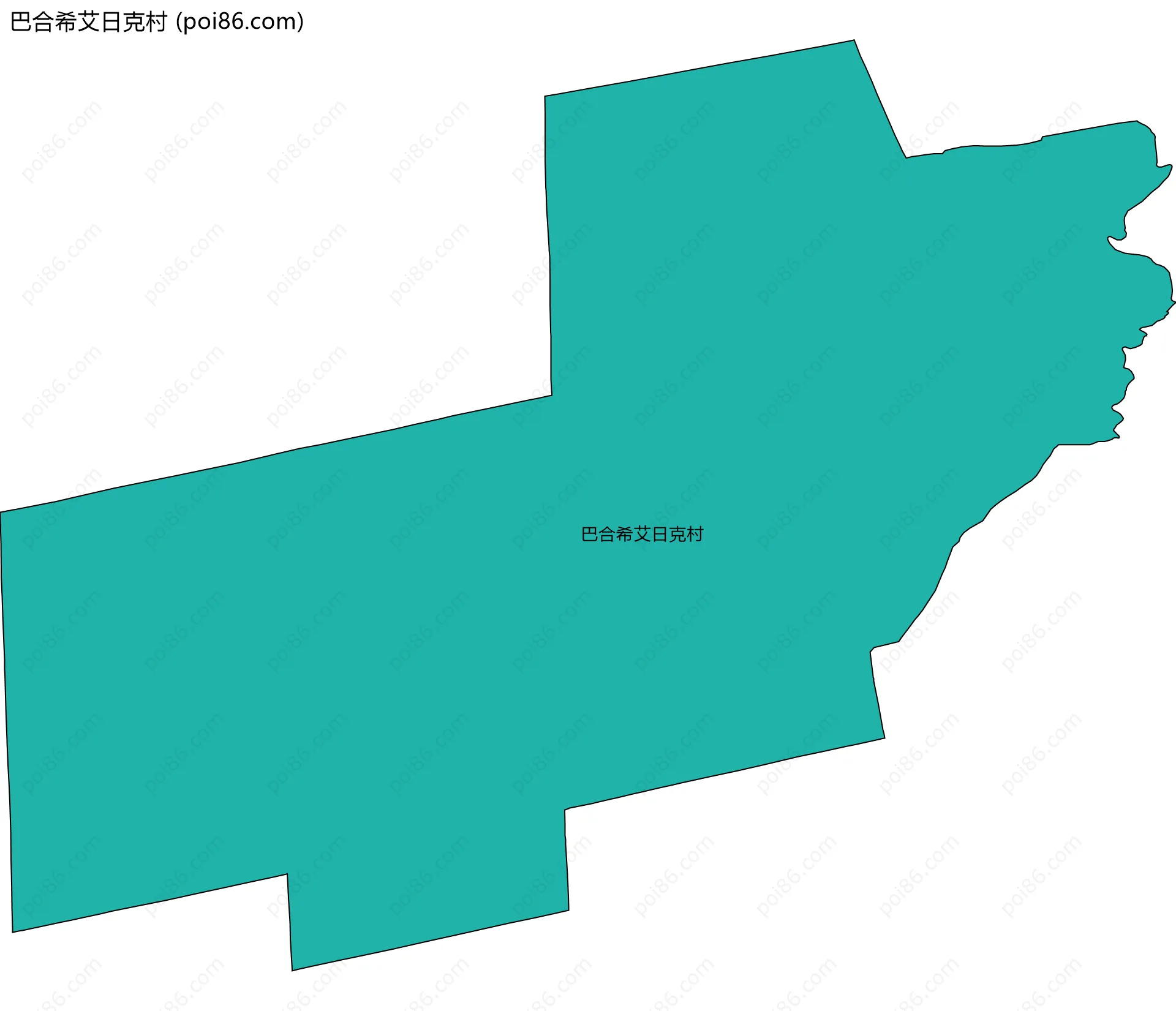 巴合希艾日克村边界地图