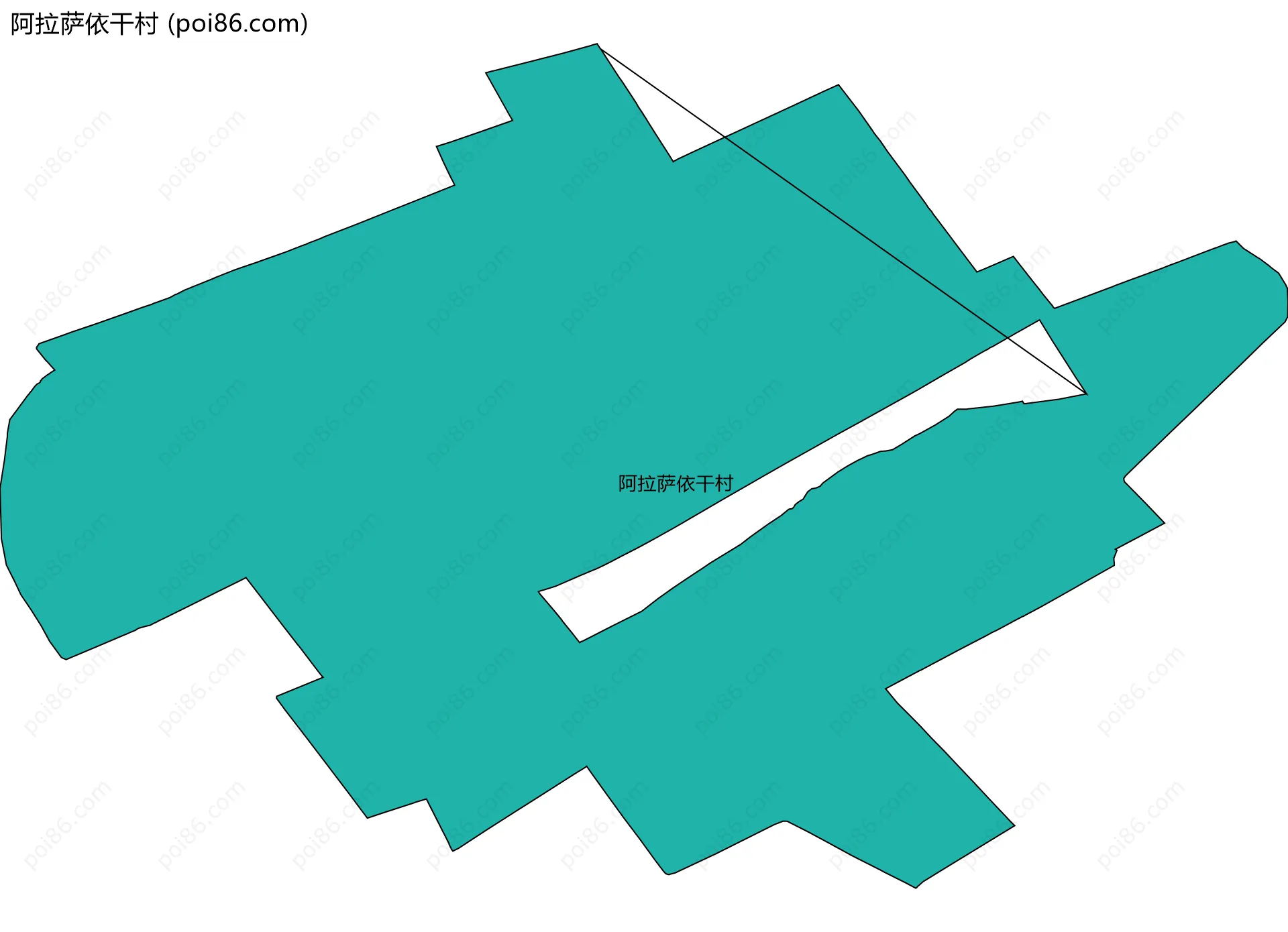 阿拉萨依干村边界地图