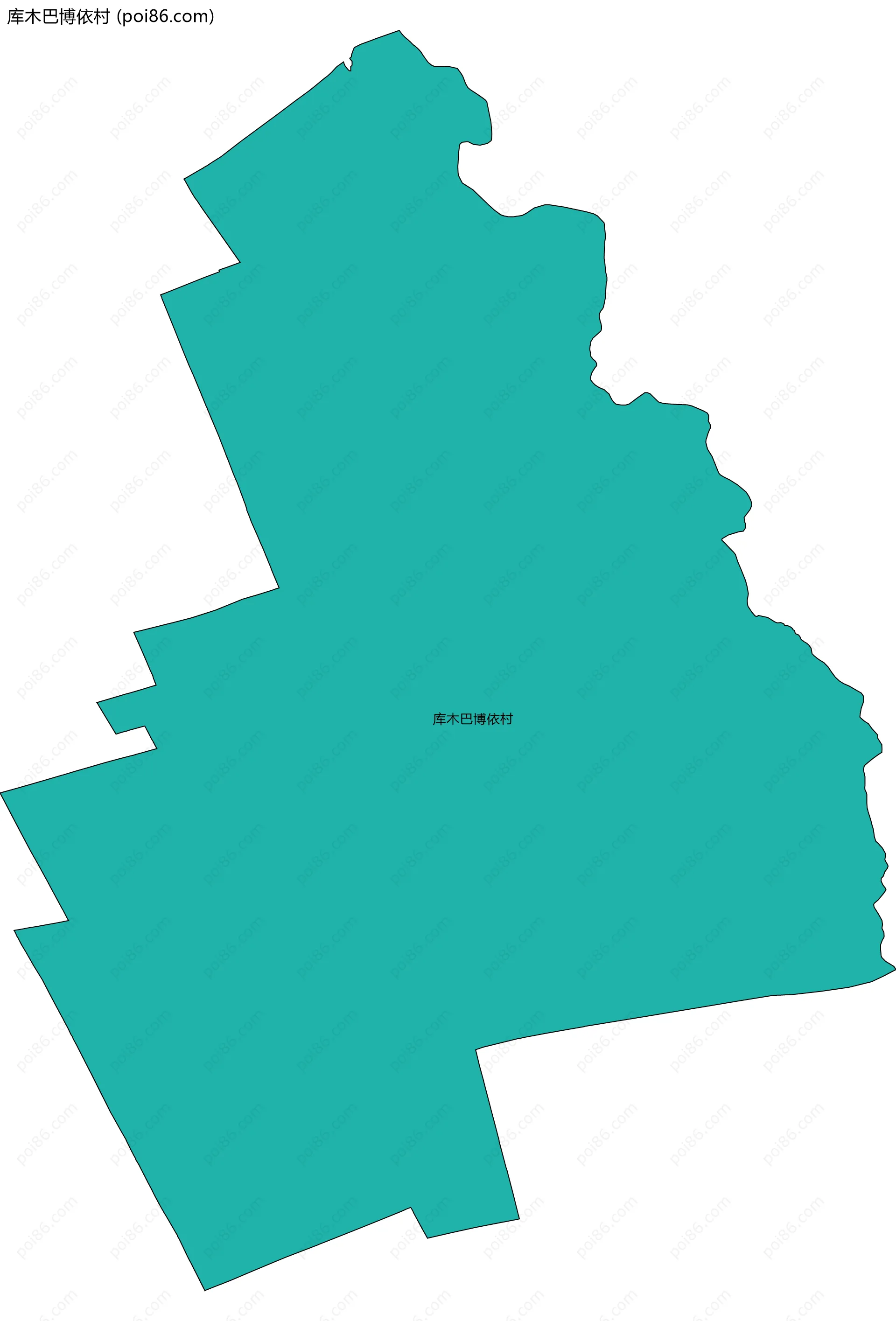库木巴博依村边界地图
