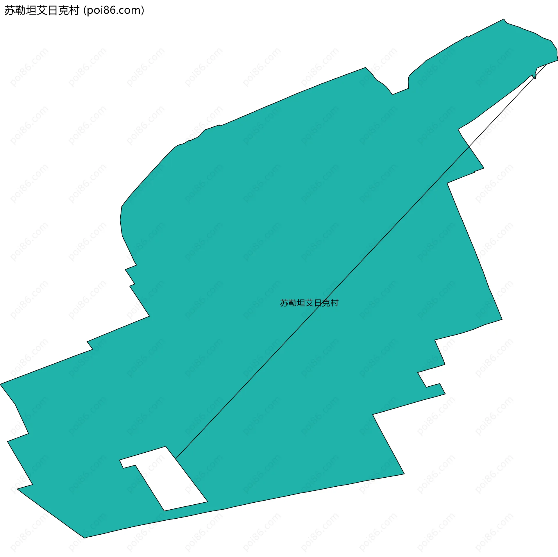苏勒坦艾日克村边界地图