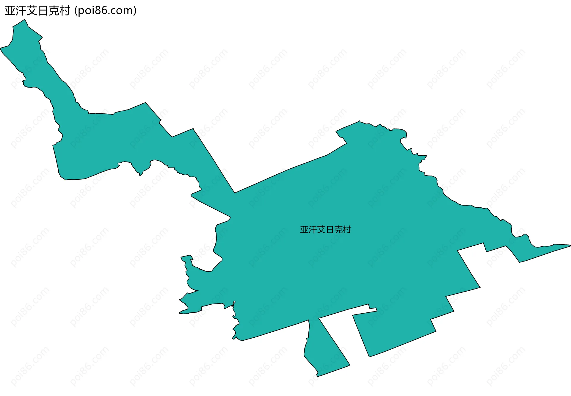 亚汗艾日克村边界地图