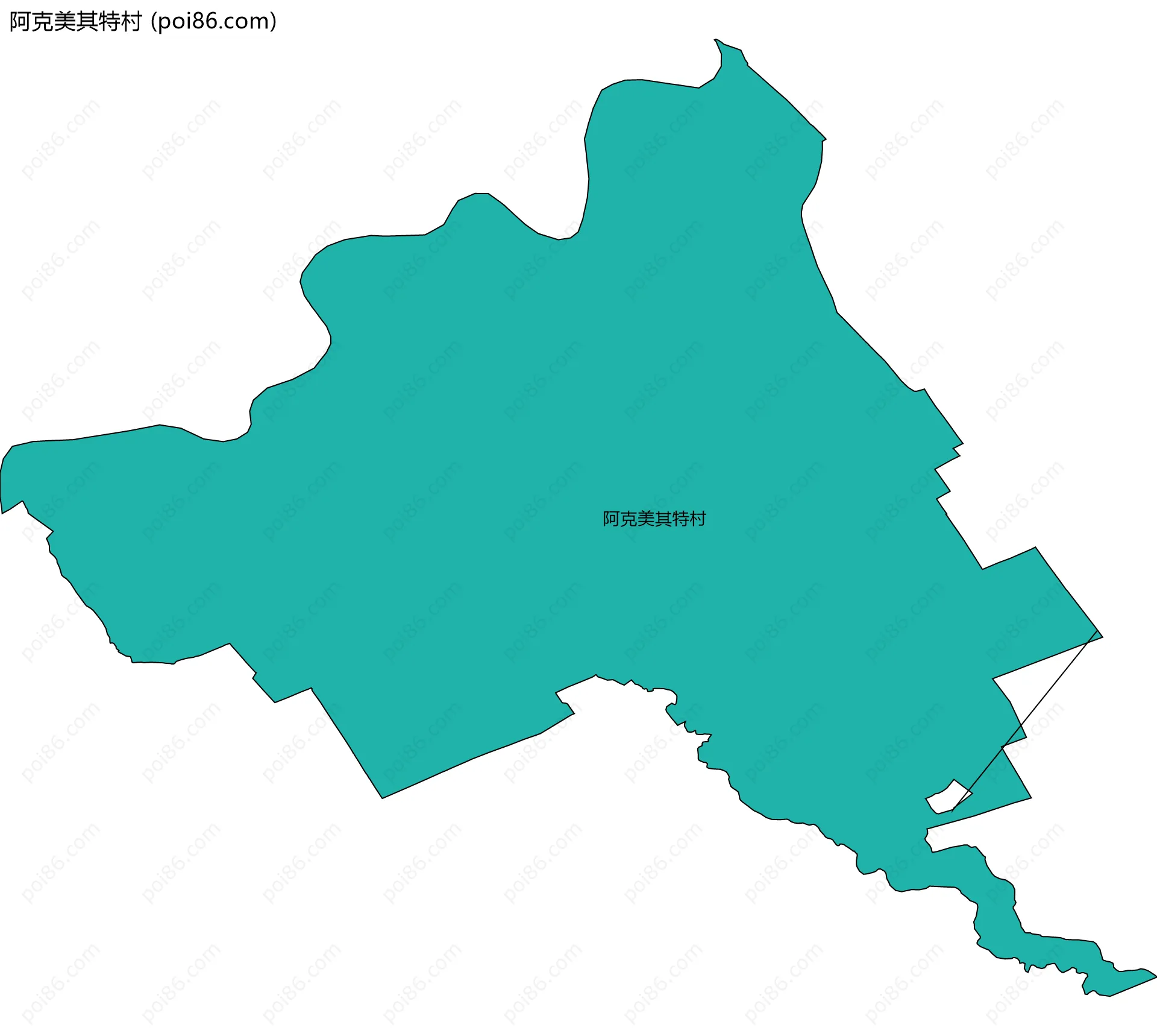 阿克美其特村边界地图