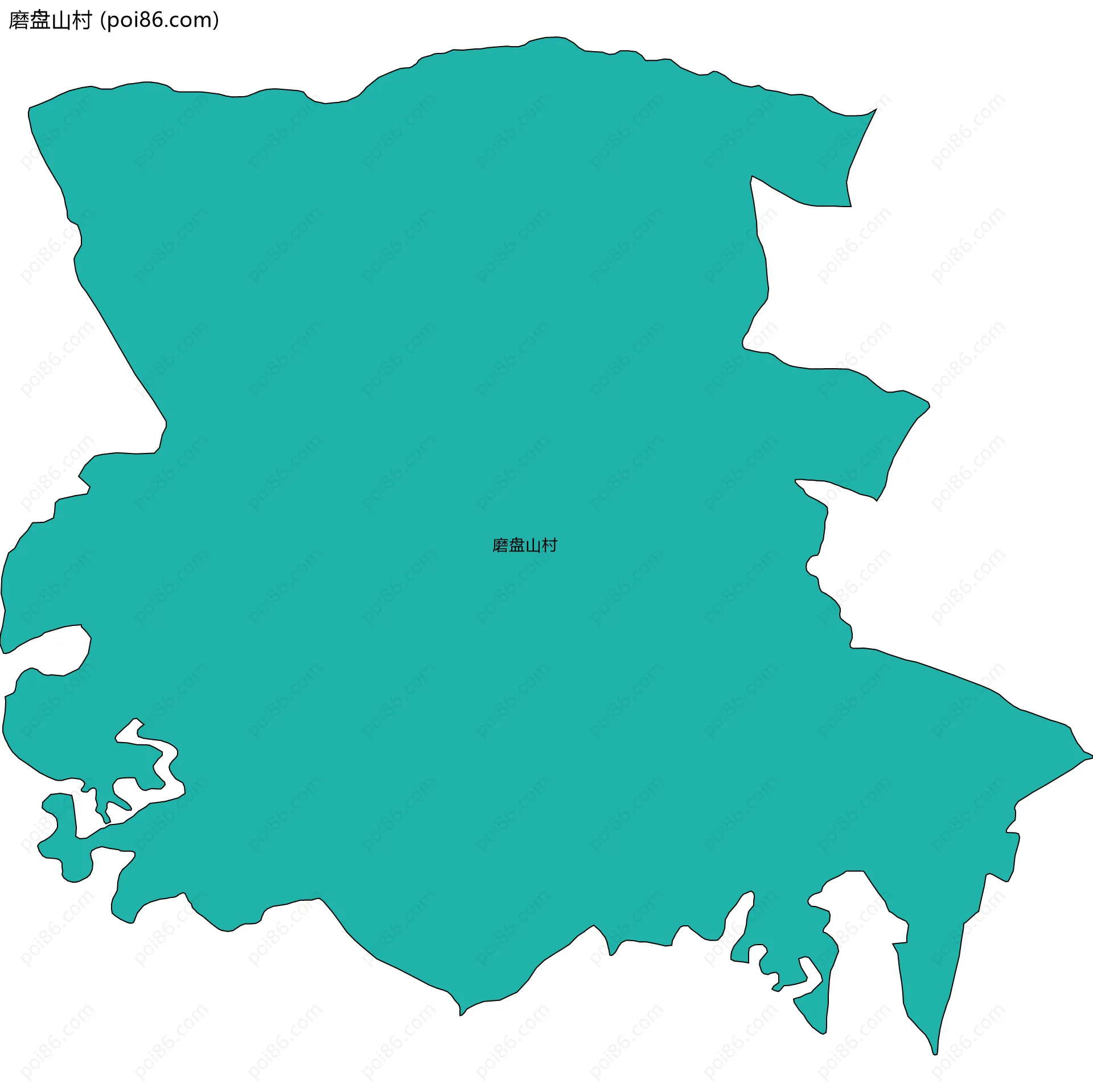 磨盘山村边界地图