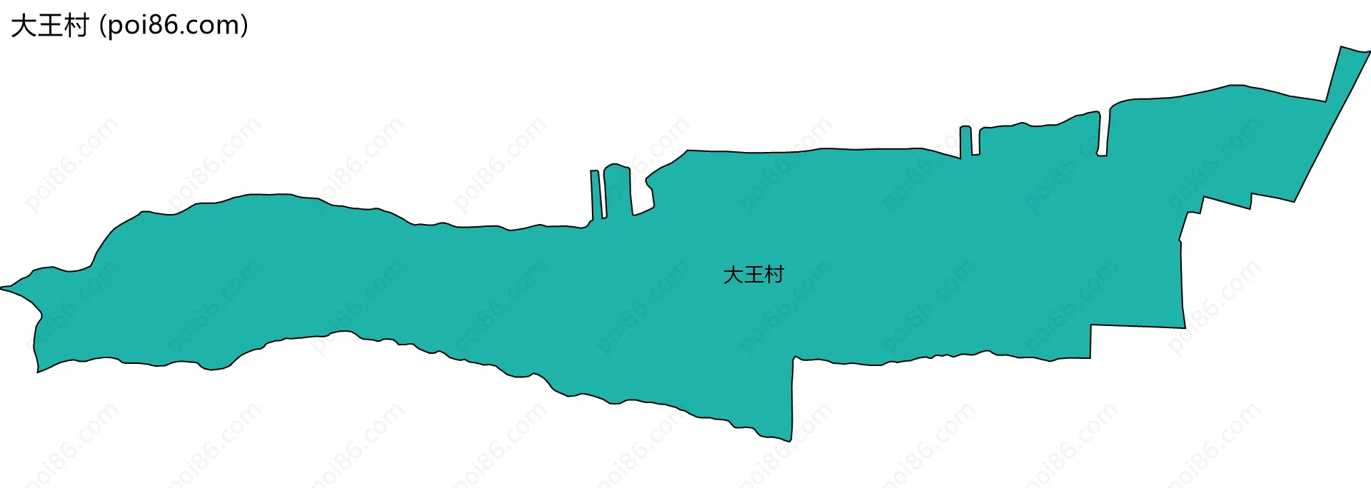 大王村边界地图