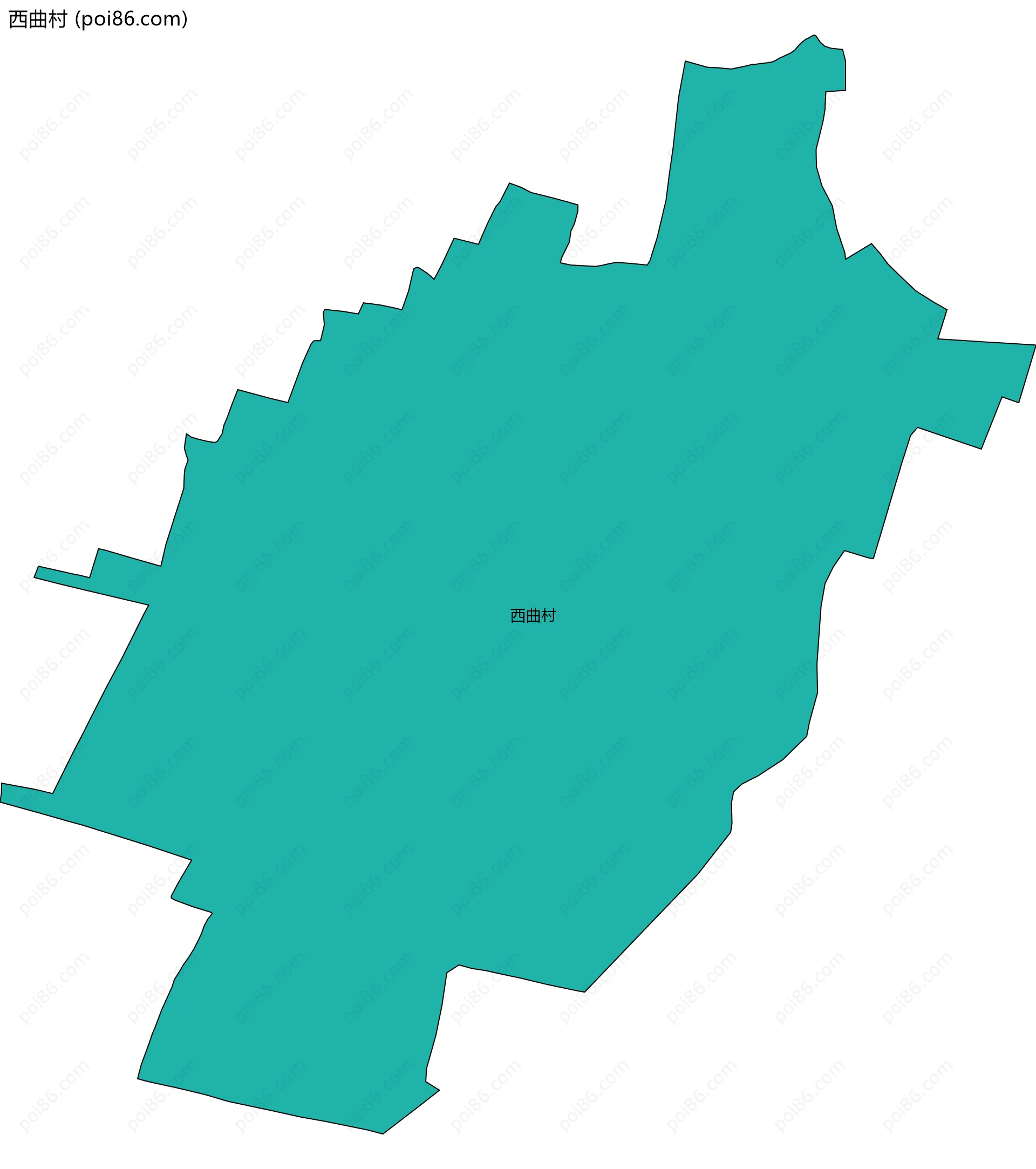 西曲村边界地图