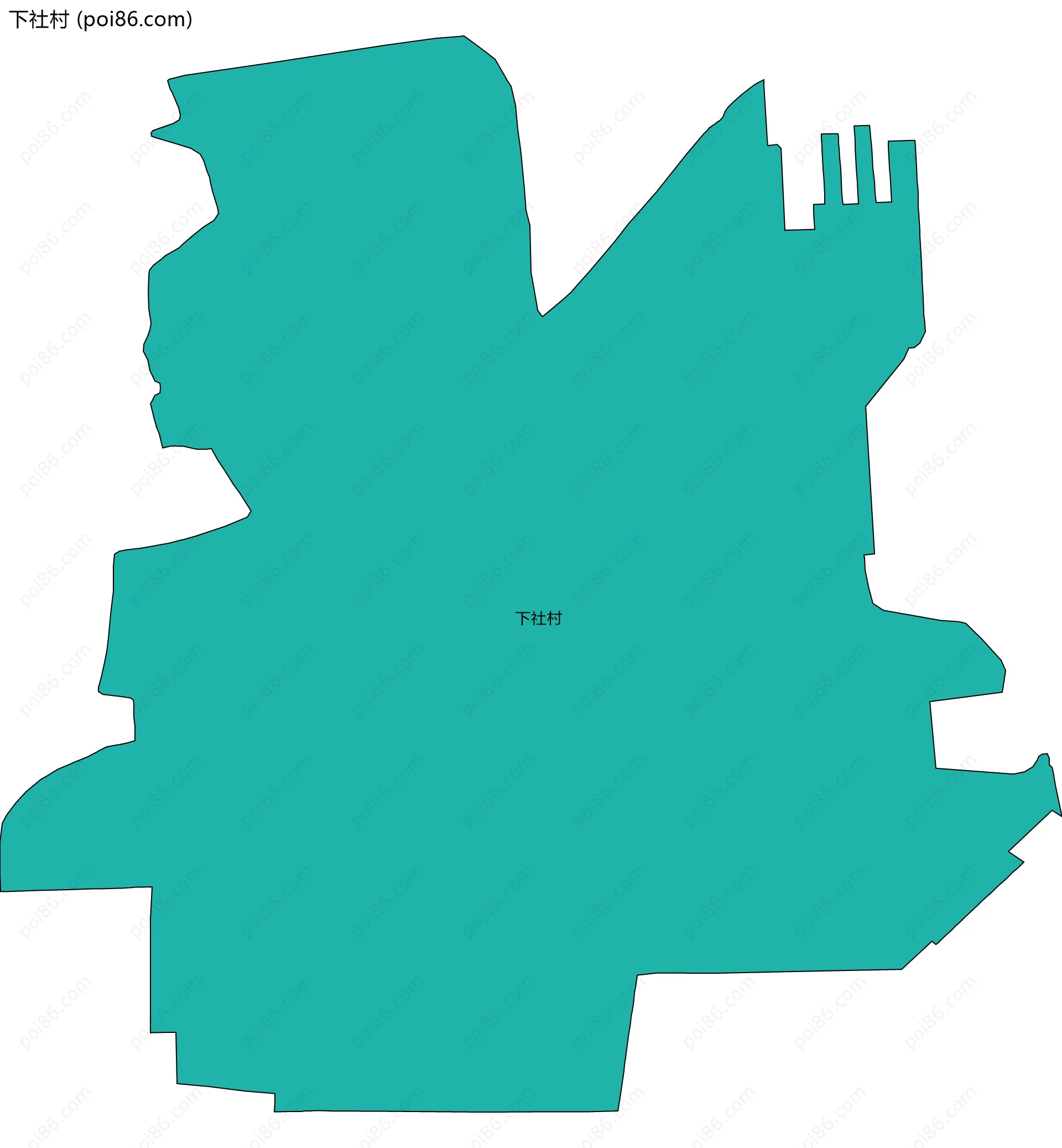 下社村边界地图