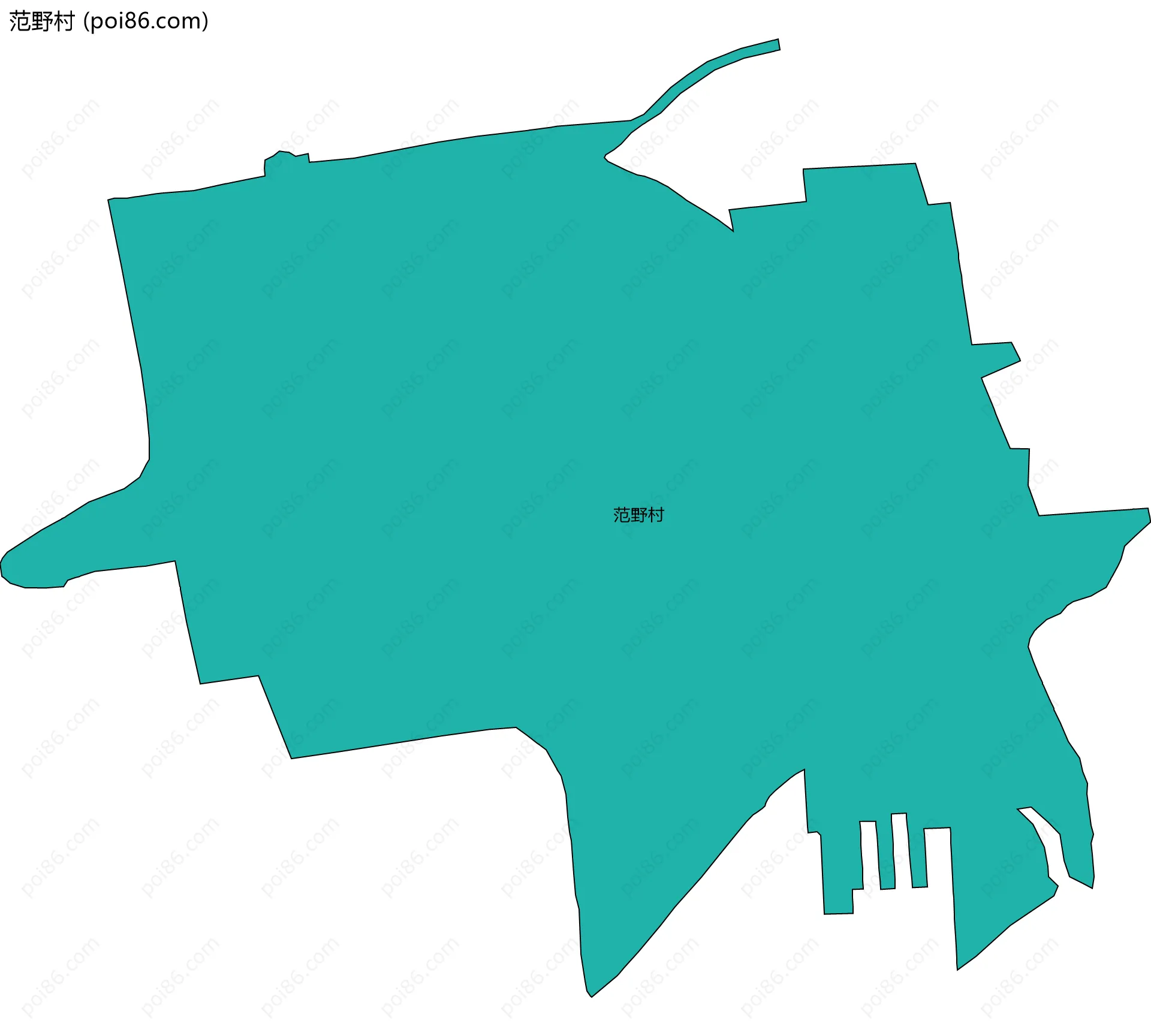 范野村边界地图