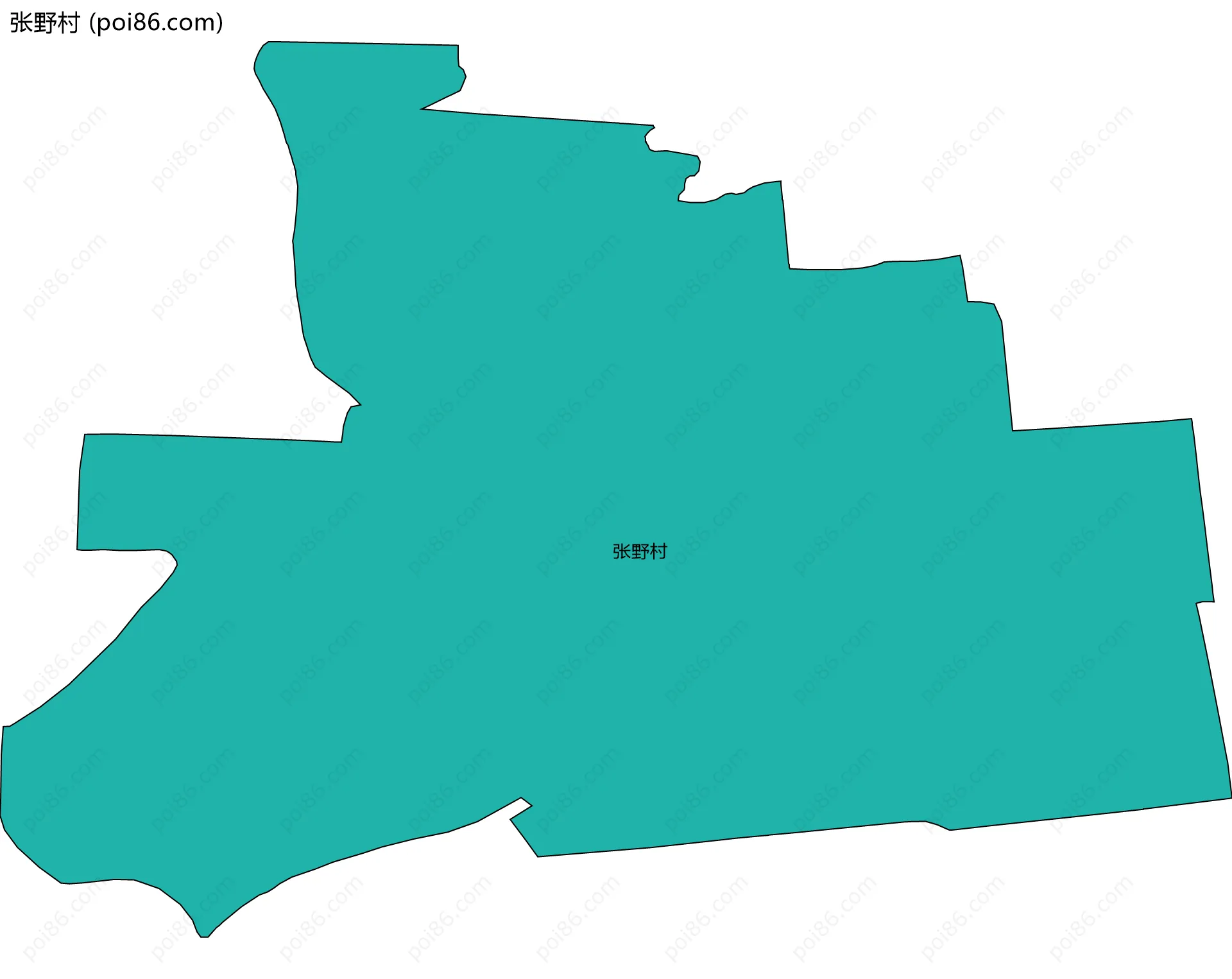 张野村边界地图