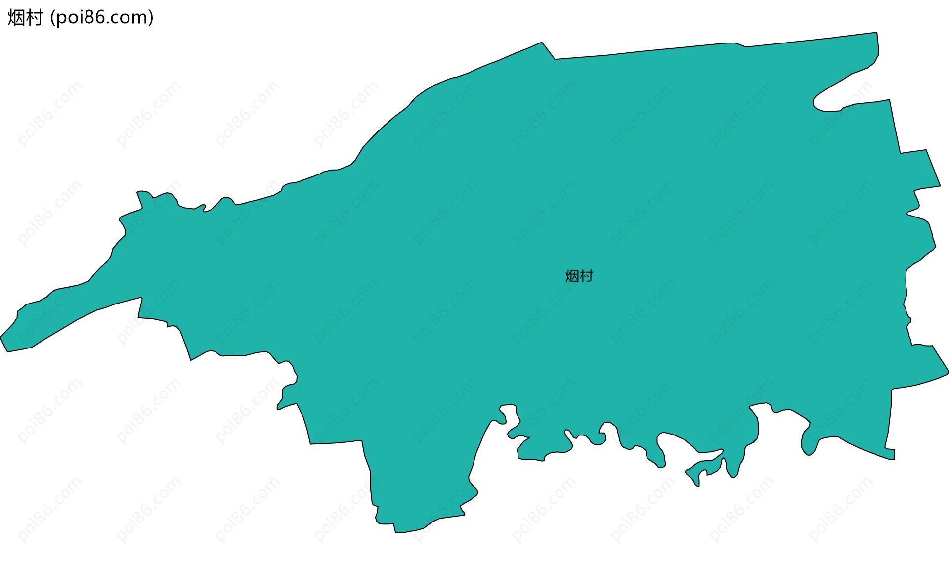 烟村边界地图