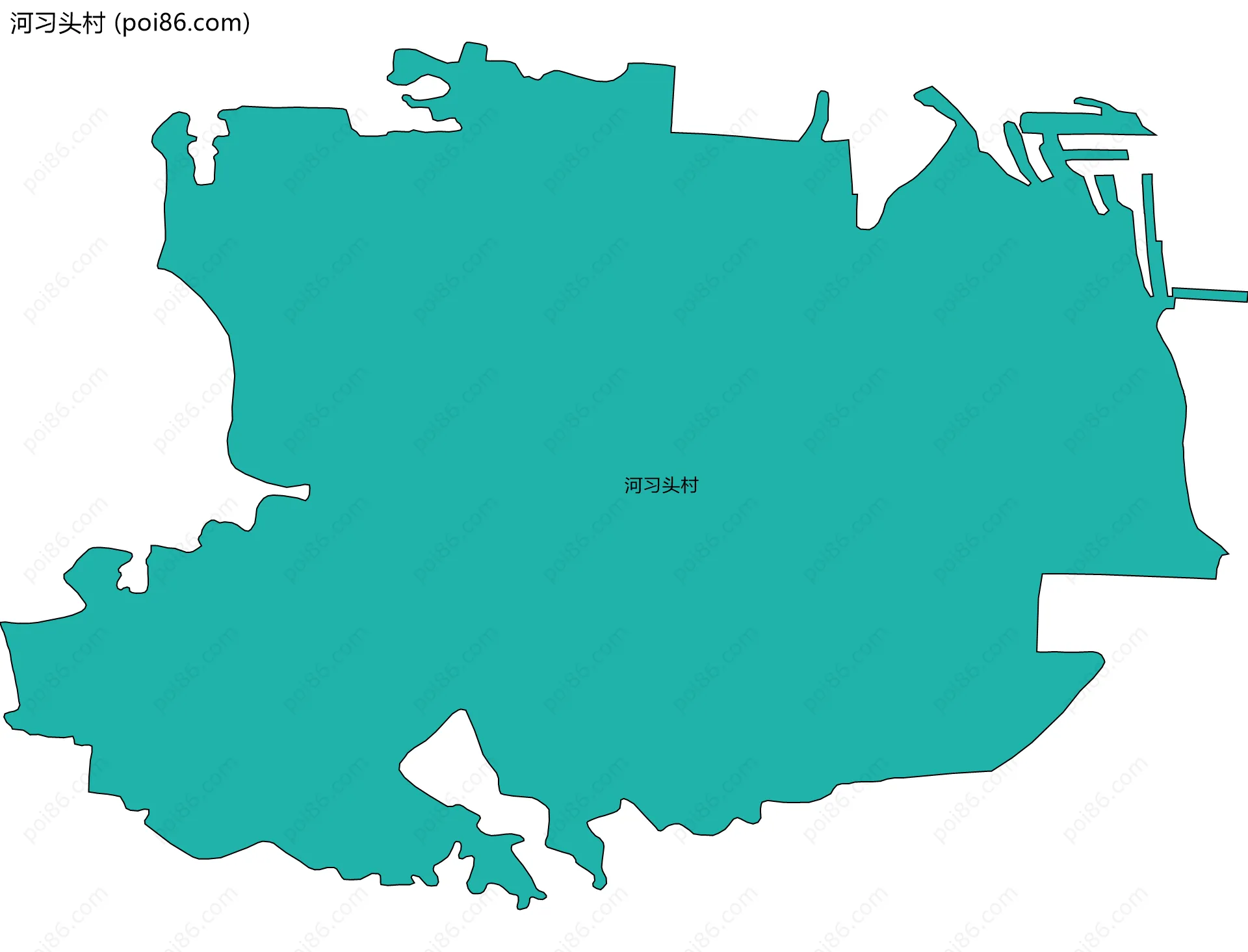 河习头村边界地图