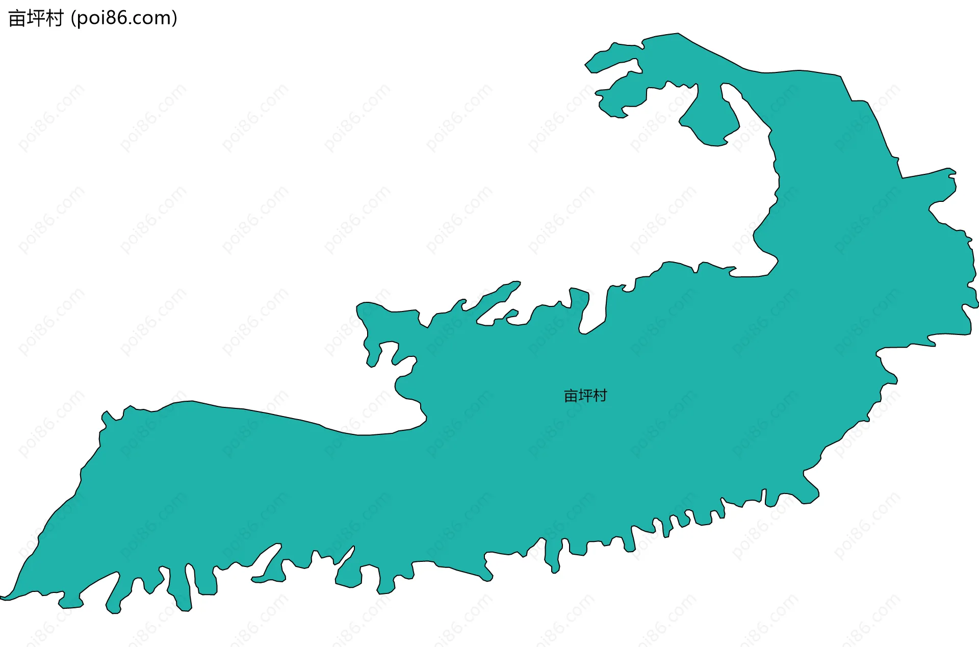 亩坪村边界地图