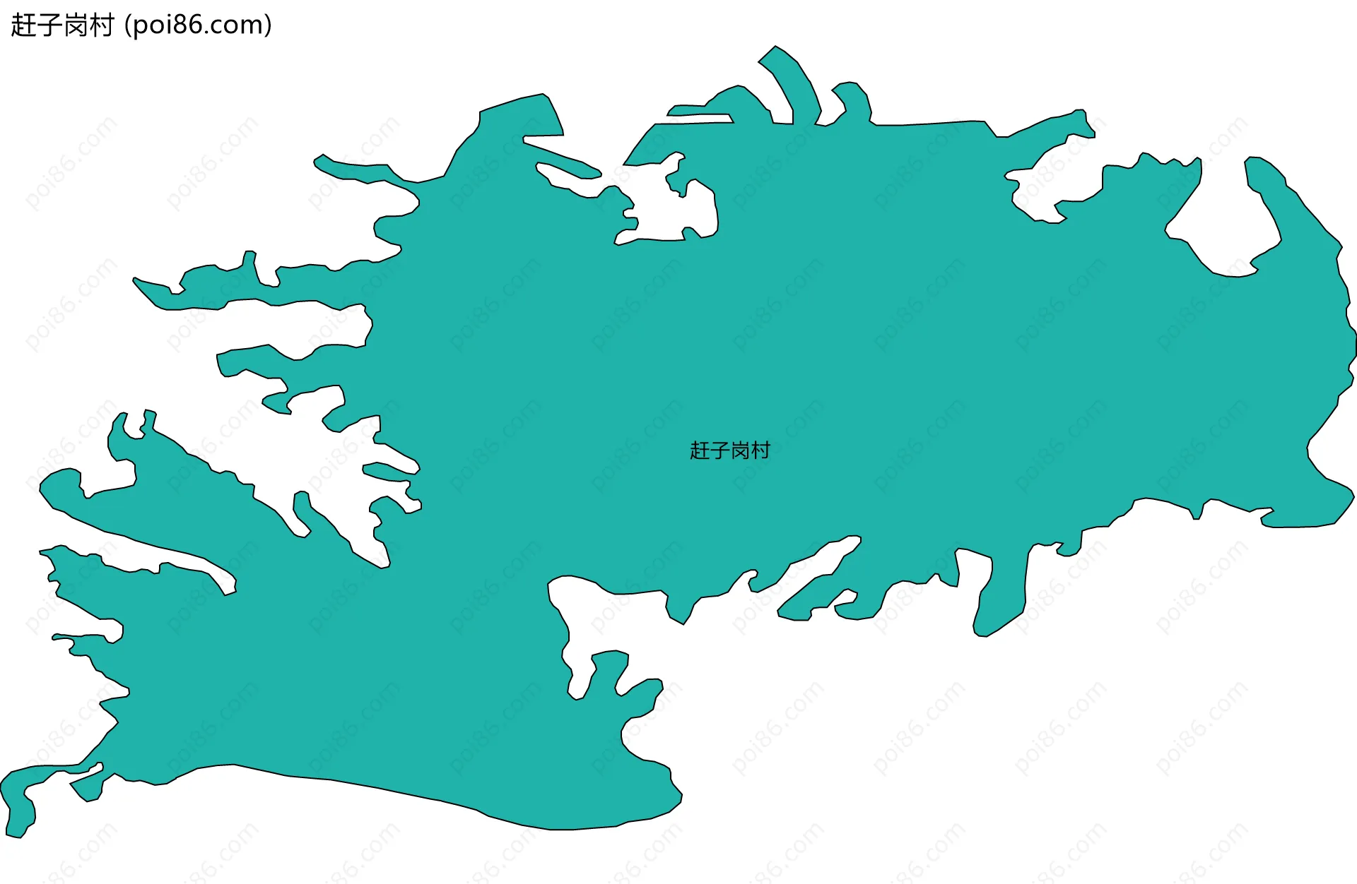 赶子岗村边界地图